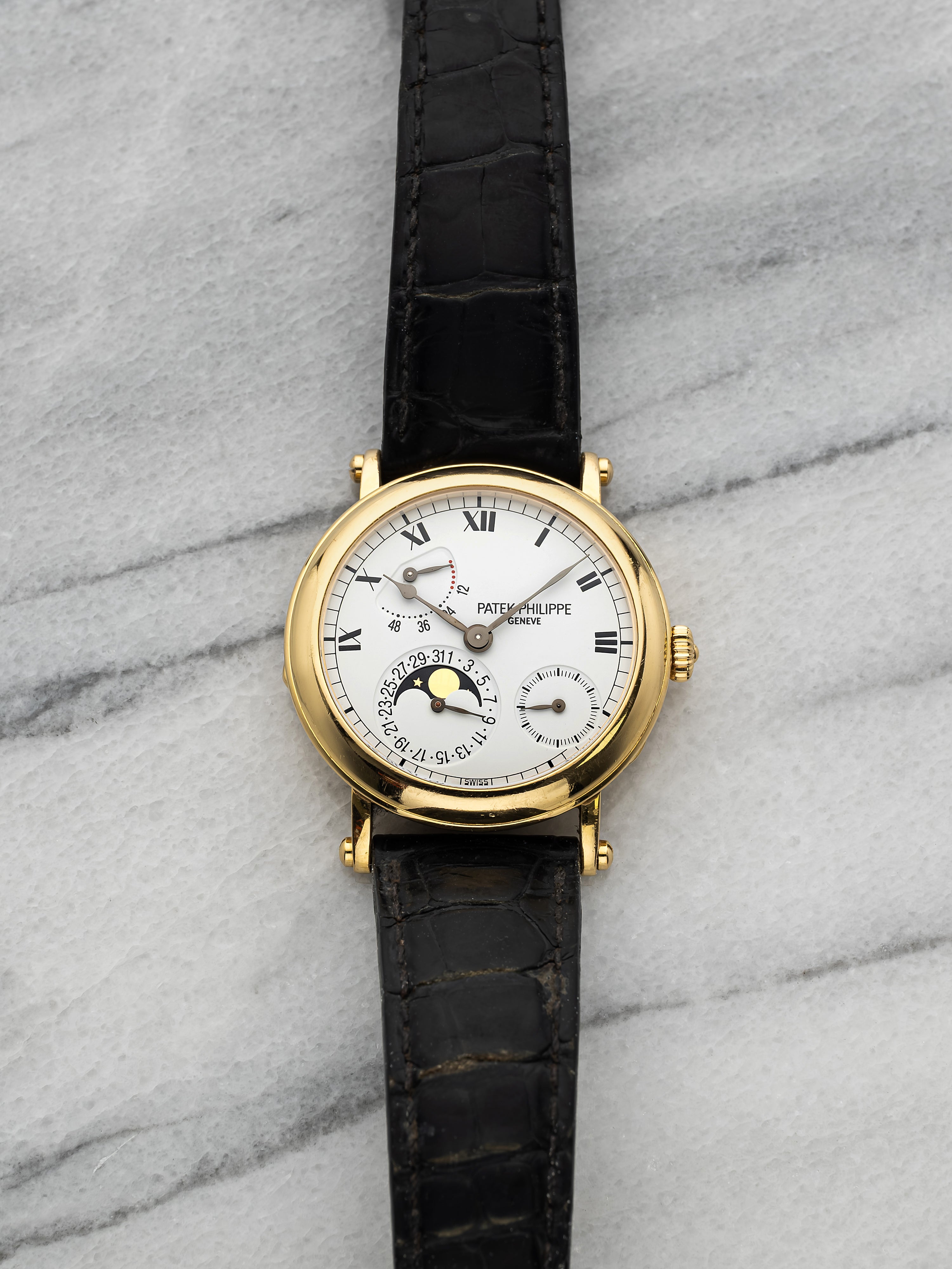 Patek Philippe Complication Moonphase 5054J – Yellow Gold White Dial