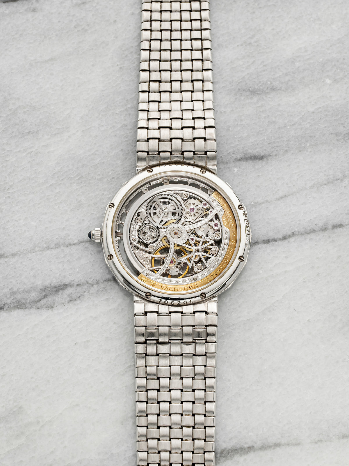 Patrimony Squelette Automatic - 18K WG Skeleton Dial Diamond Bezel