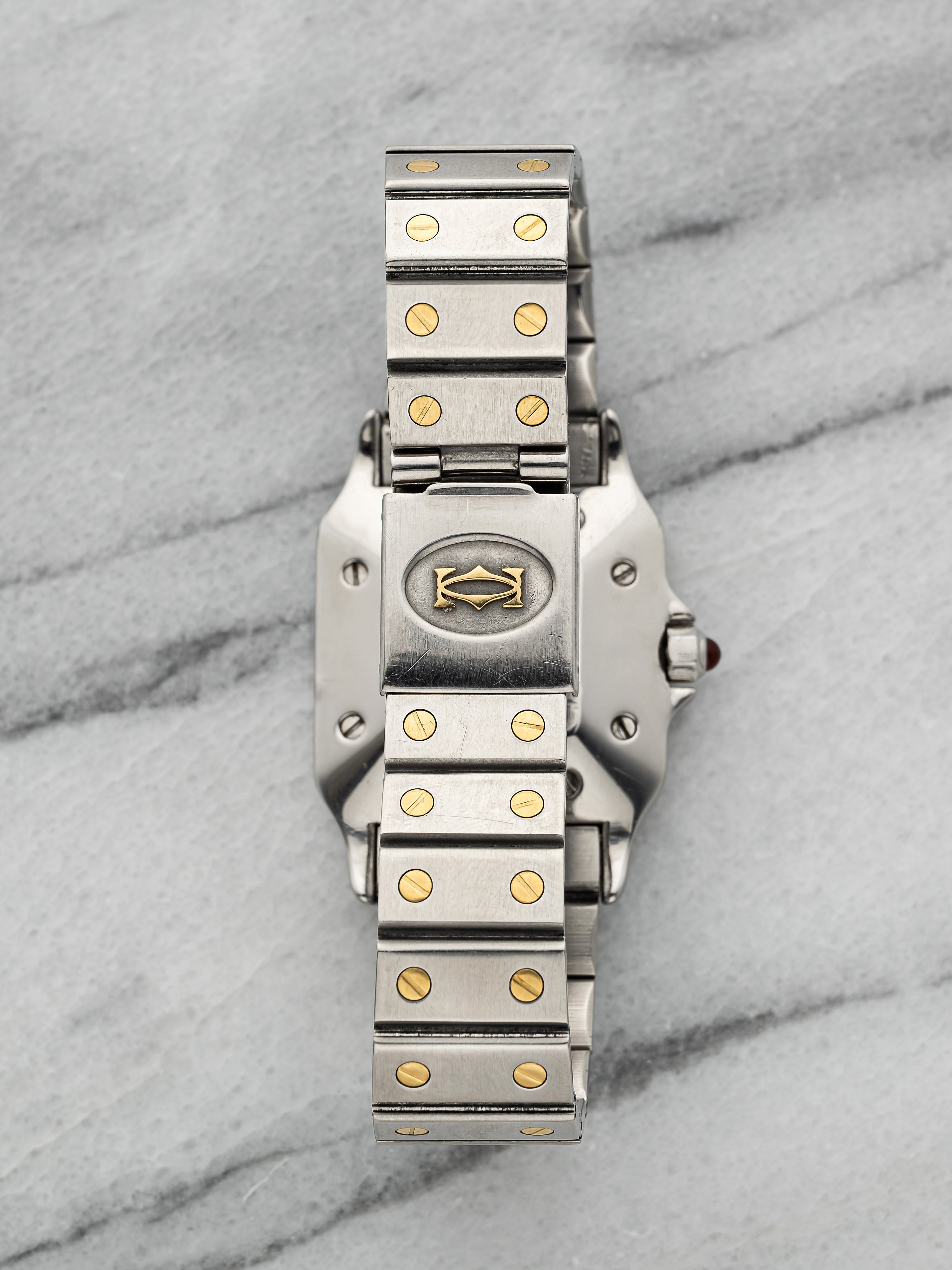 Cartier Santos Carrée 2961 – Two-Tone Burgundy Spider Dial