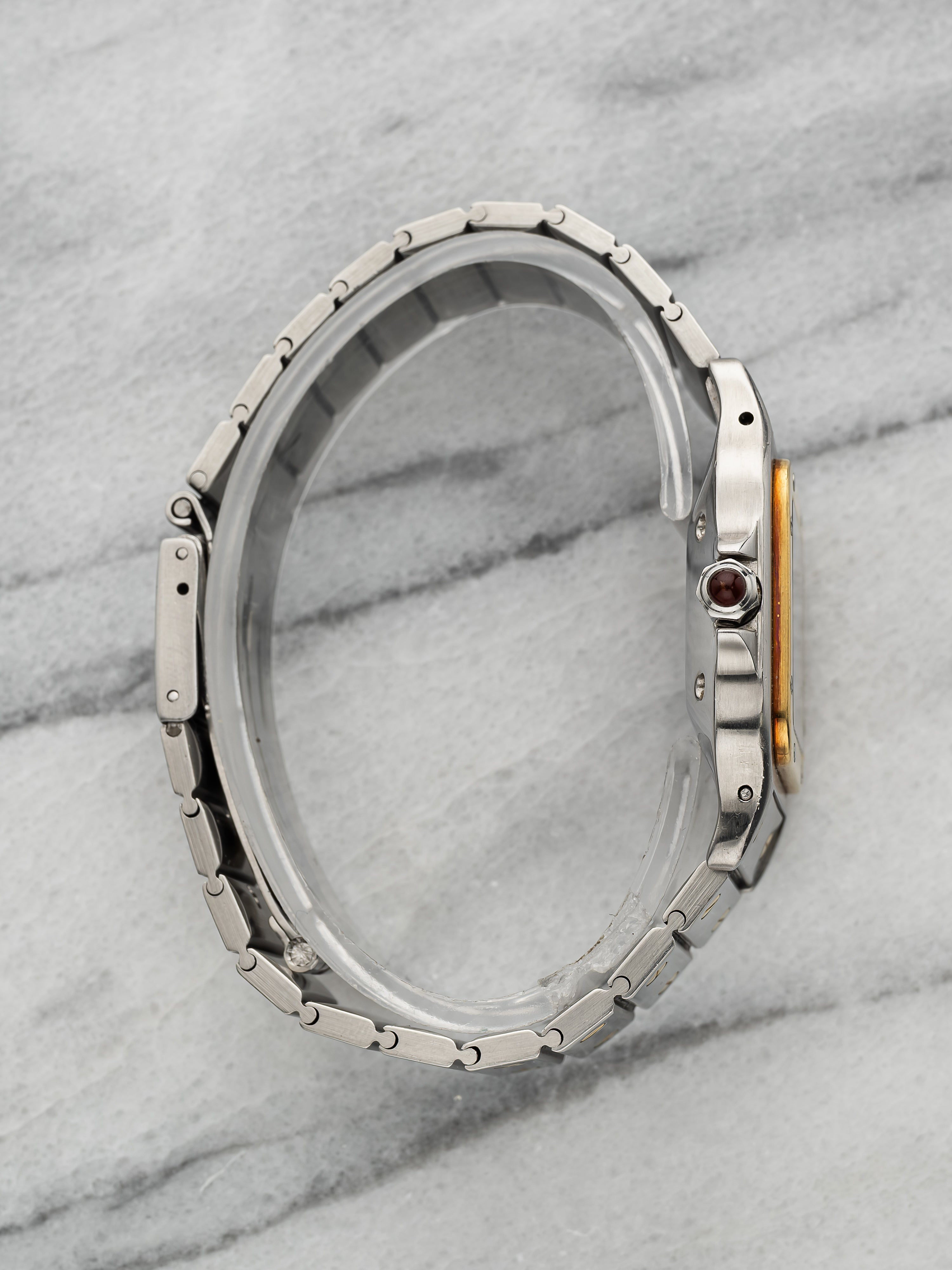 Cartier Santos Carrée 2961 – Two-Tone Burgundy Spider Dial