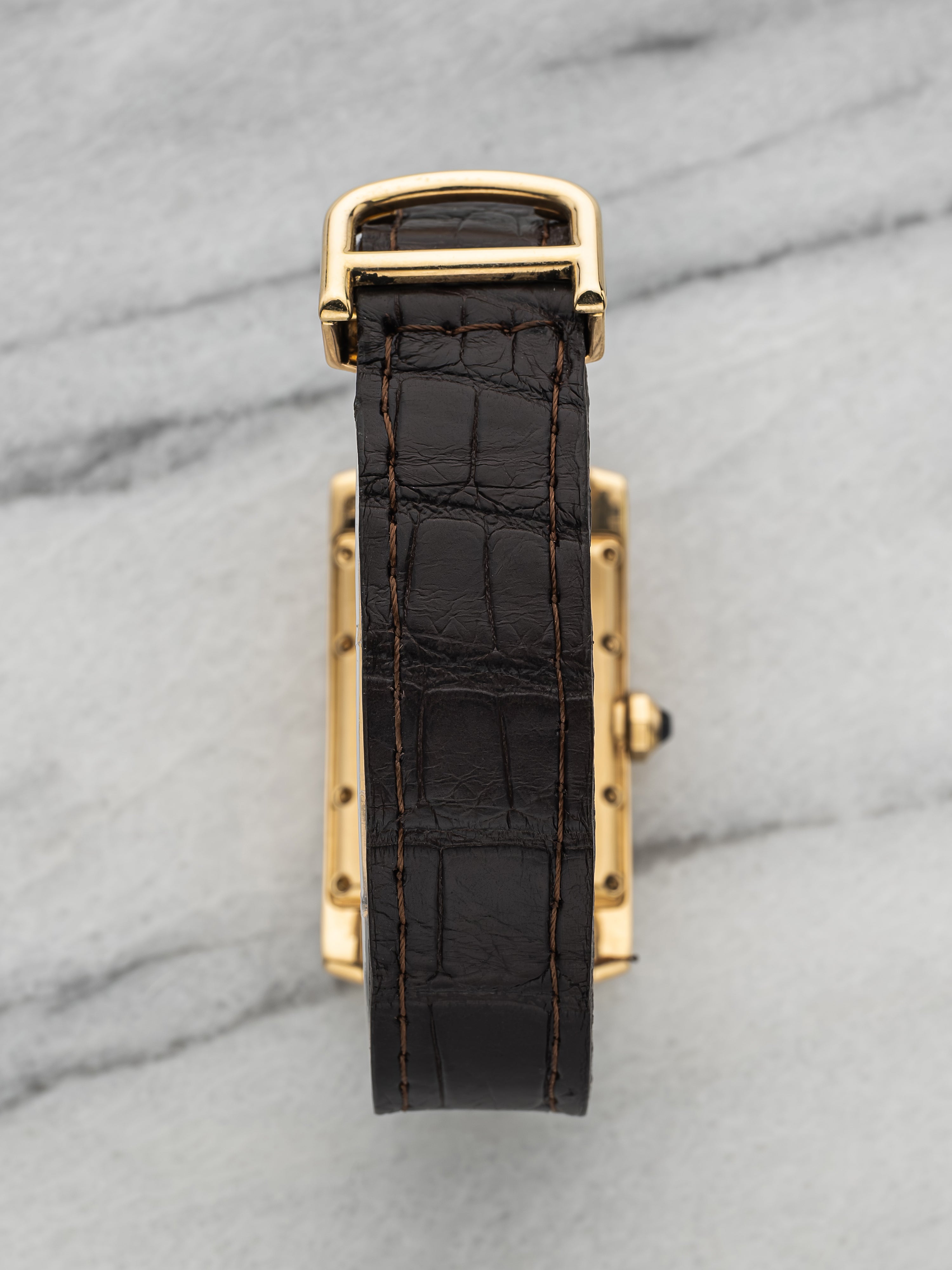 Cartier Tank Américaine Moonphase 1207 – Yellow Gold White Roman Dial