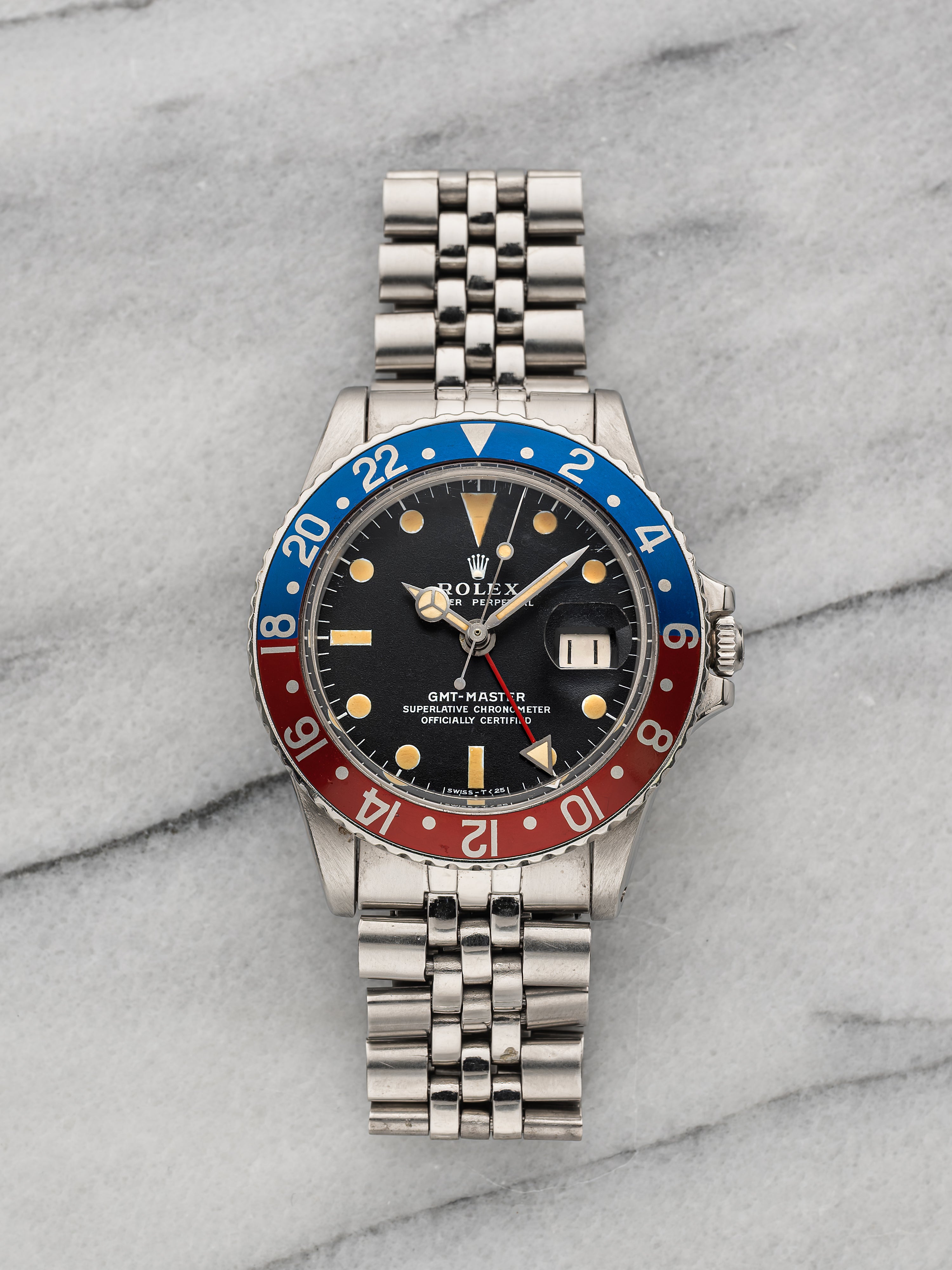 1972 Rolex GMT-Master 1675 Stainless Steel Black Dial Automatic 40mm