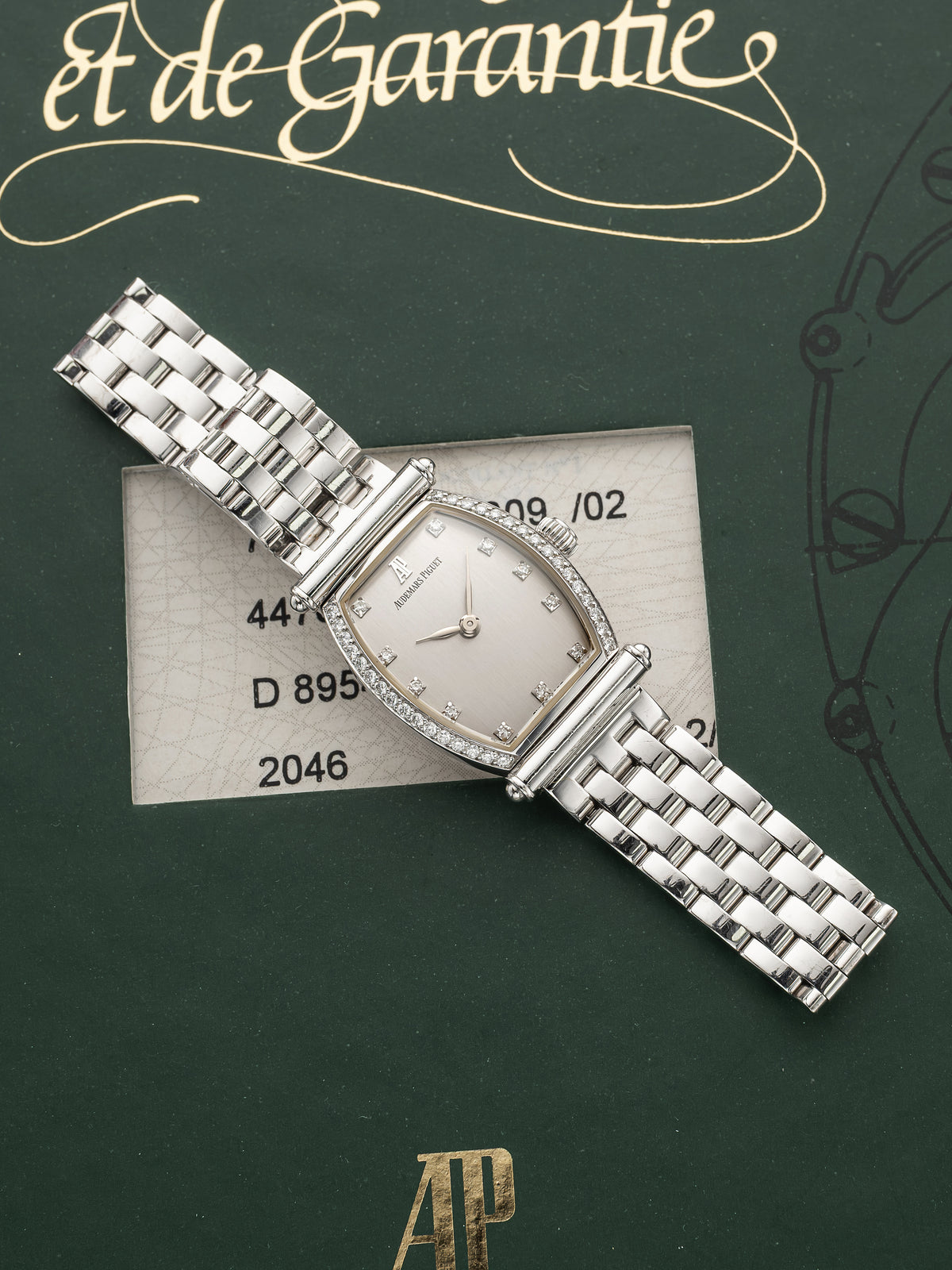 Vintage 1990s Audemars Piguet Lady Carnegie 77153BC 18K WG Diamond Manual 19mm