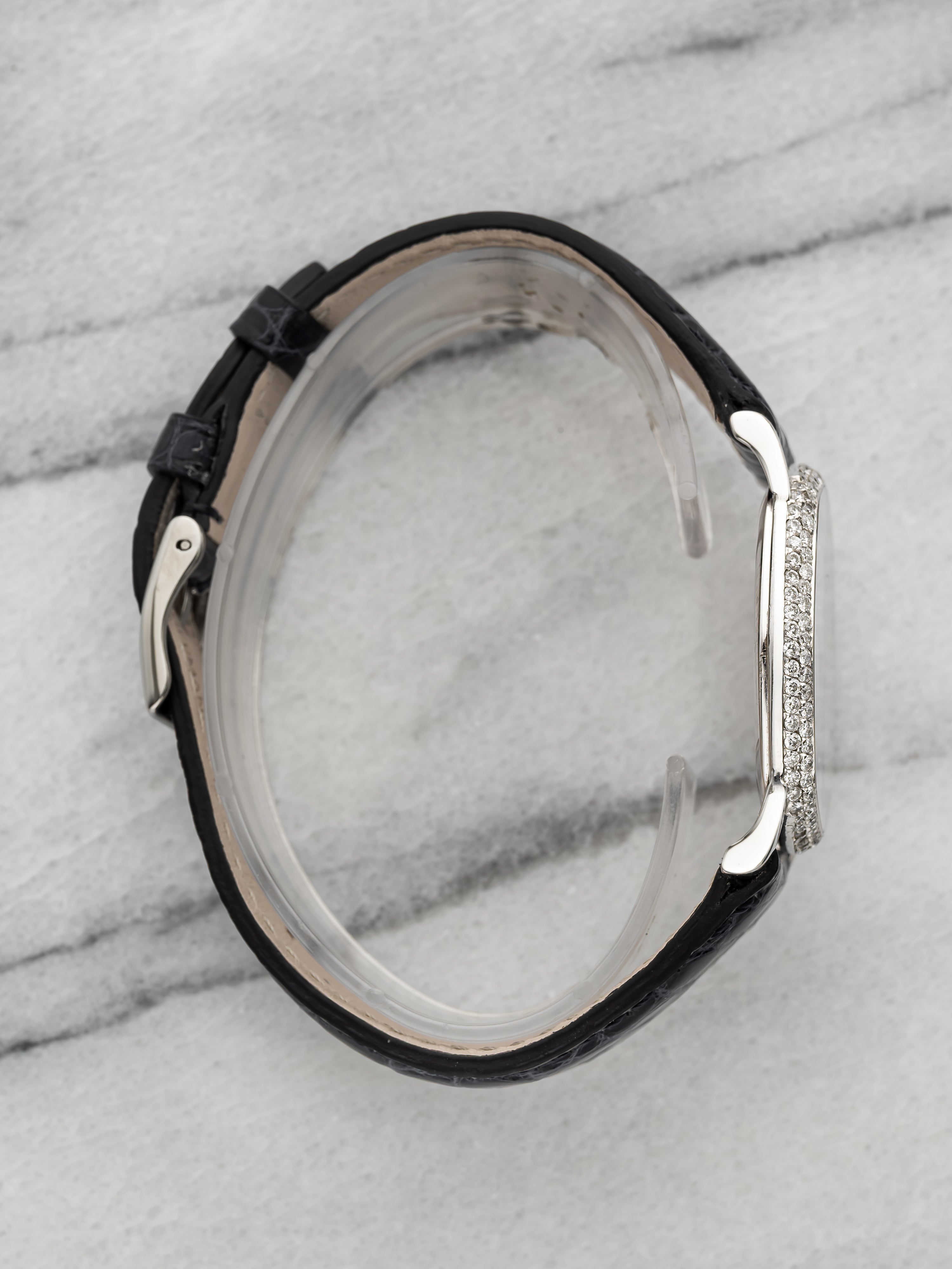 Audemars Piguet Octagonal – White Gold Lapis Lazuli & Pavé Diamond Dial