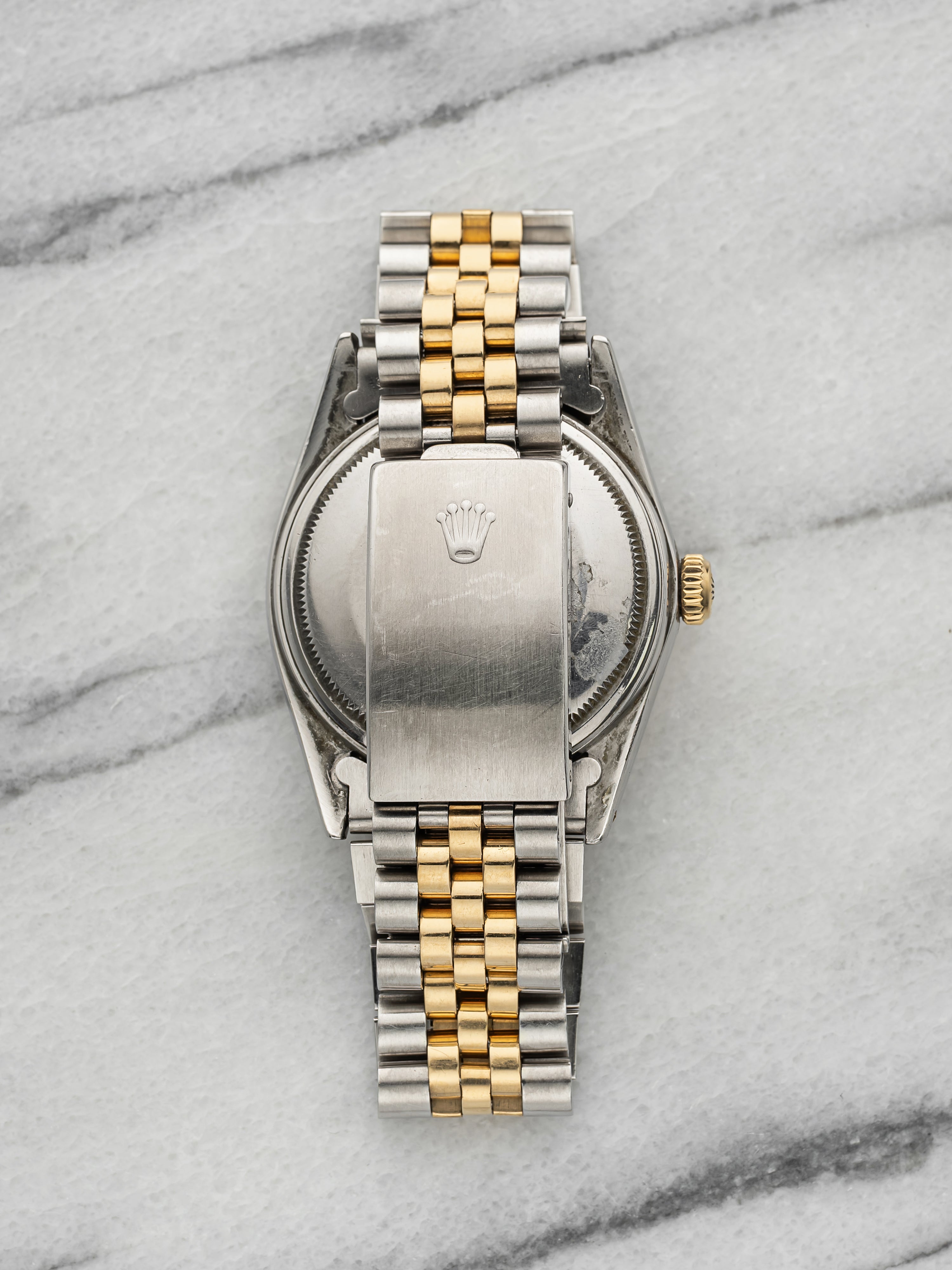 Vintage 1984 Rolex Datejust 16013 Two-Tone Silver Tapestry Dial Automatic 36mm