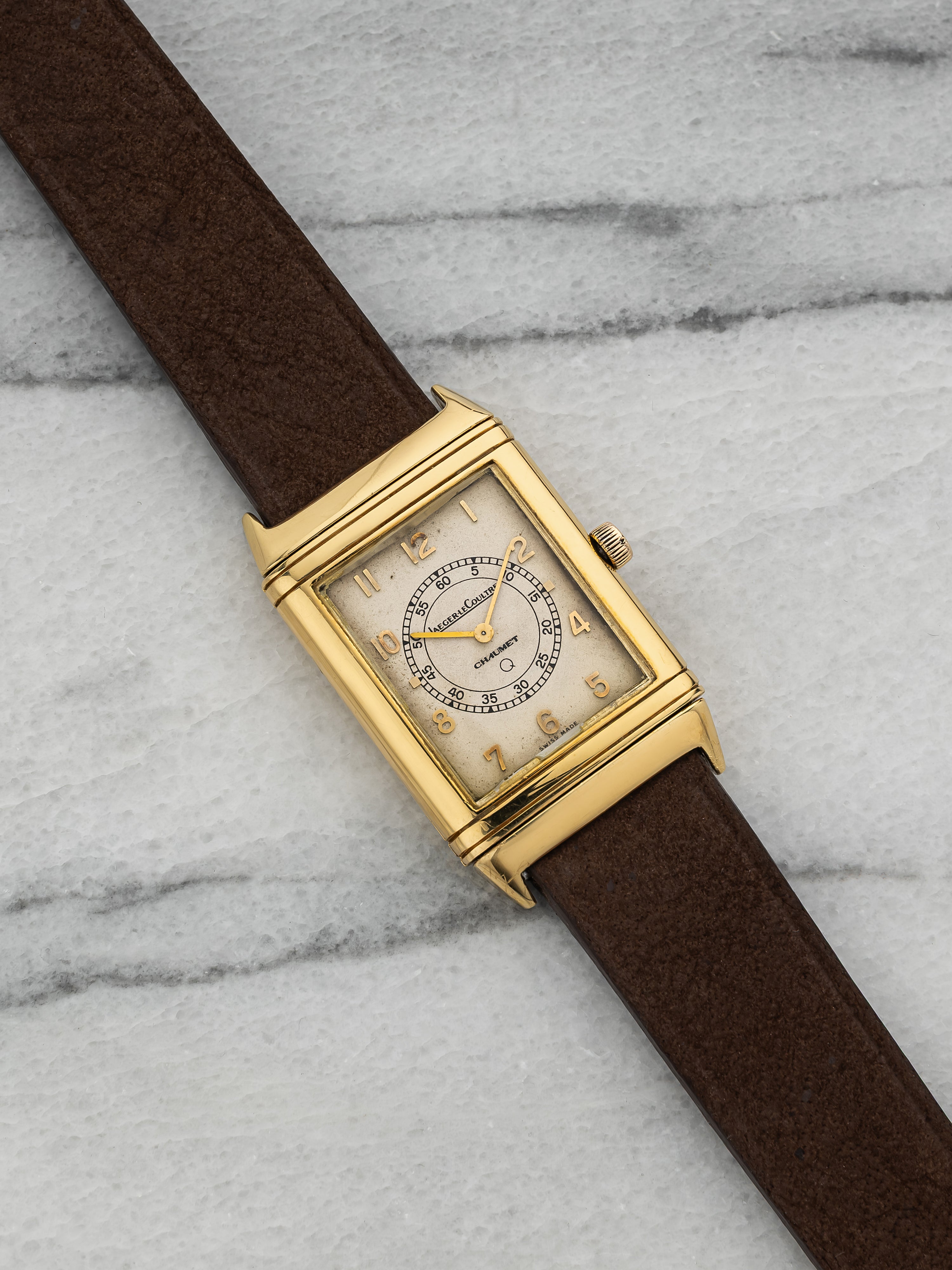 Jaeger-LeCoultre Reverso Chaumet Double Stamp – 18K Yellow Gold Cream Dial