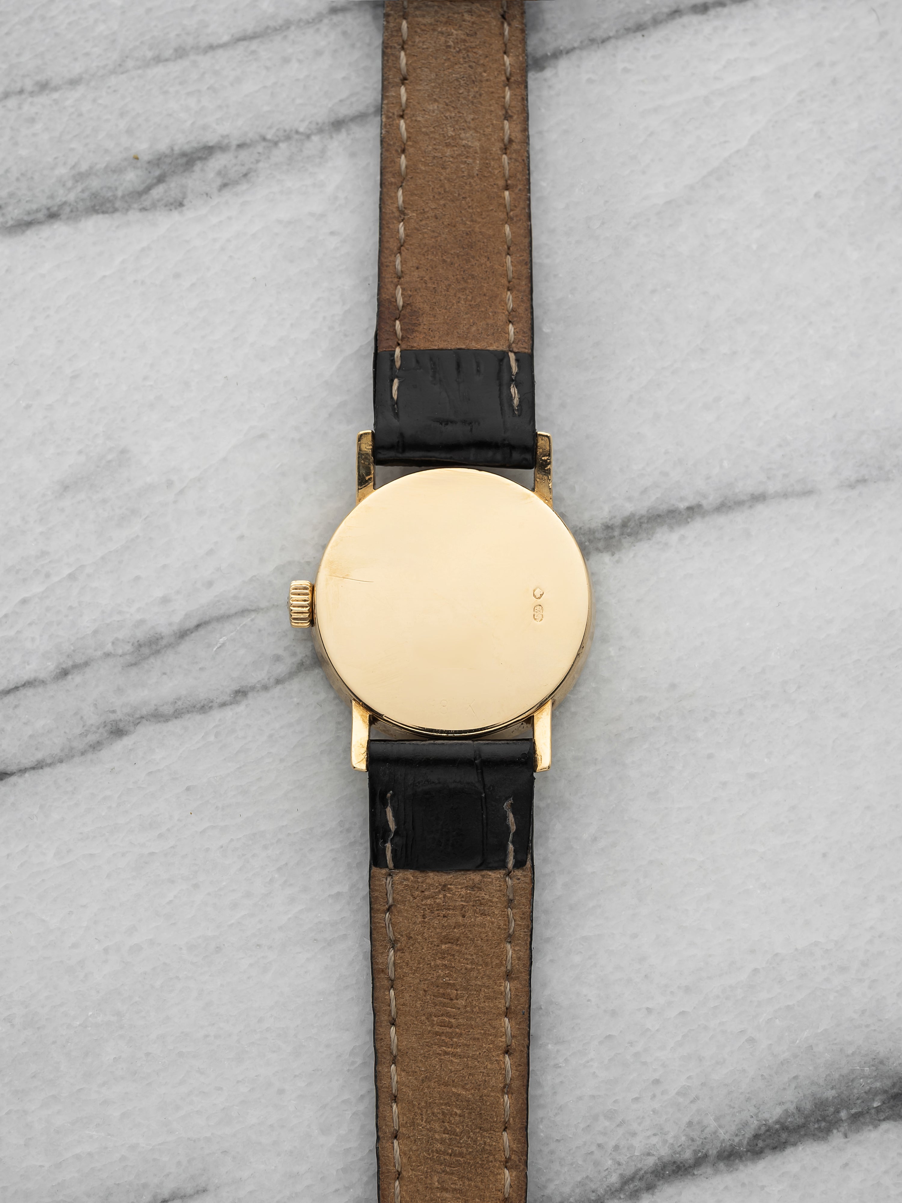 Vintage 1999 Rolex Lady Cellini 6110 18K YG Black Bullseye Dial Quartz 25mm