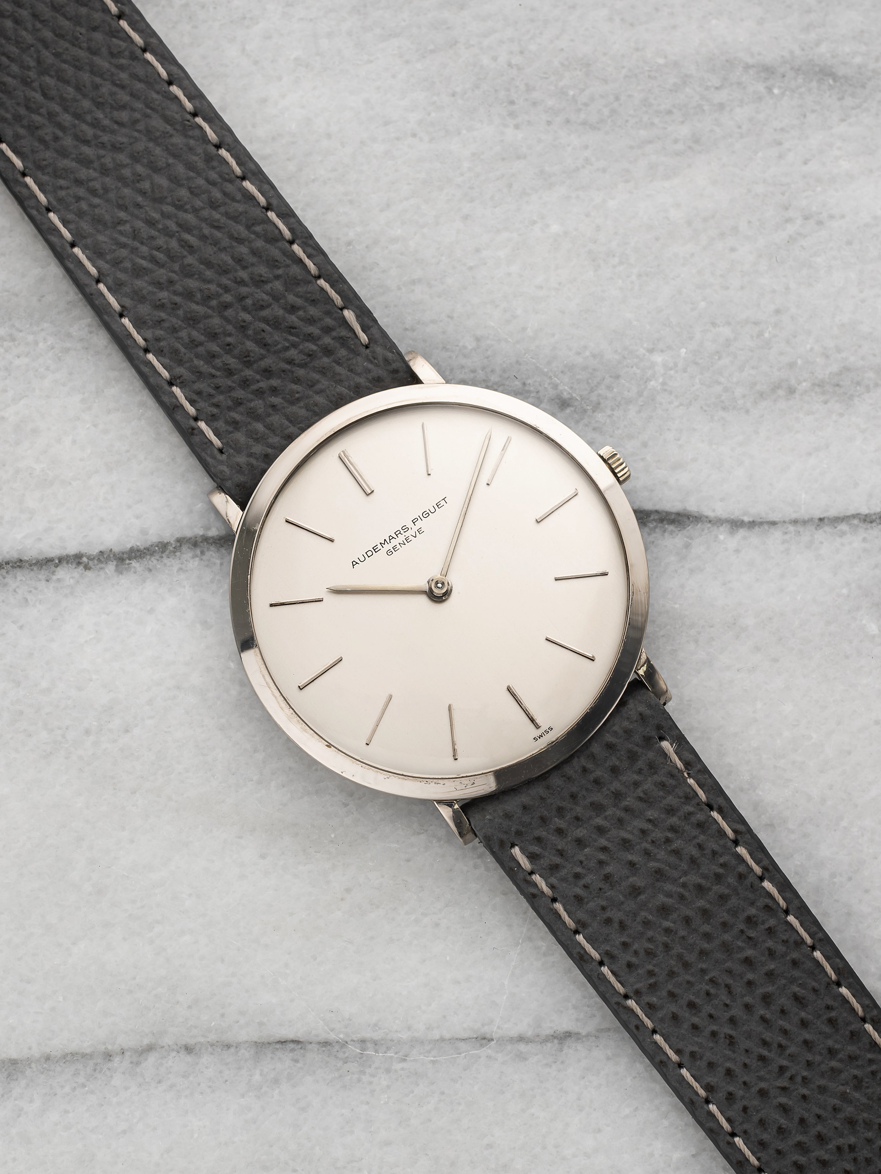 ~1970 Audemars Piguet Ultra Thin 5259 18K White Gold Silver Dial Manual 33.5mm