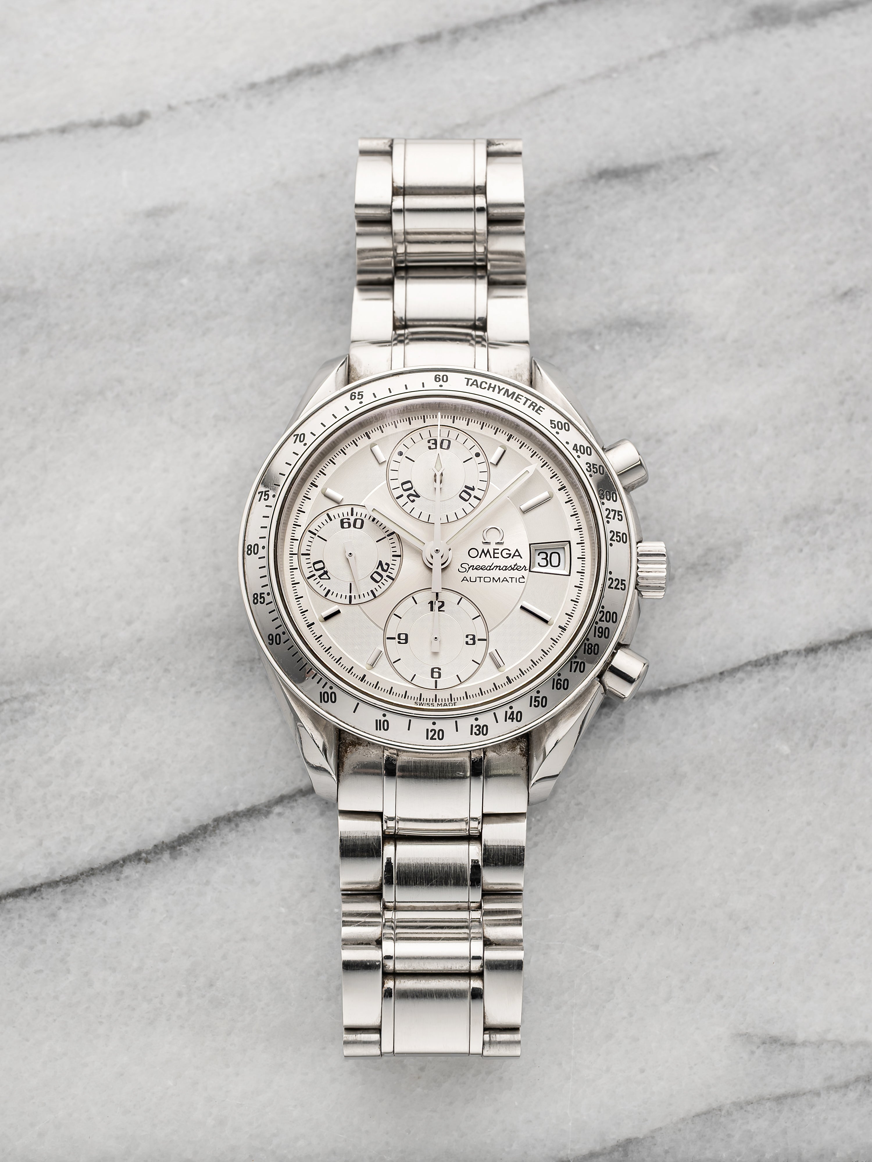 2011 Omega Speedmaster Date 3513.30 Stainless Steel Silver Dial Automatic 40mm P