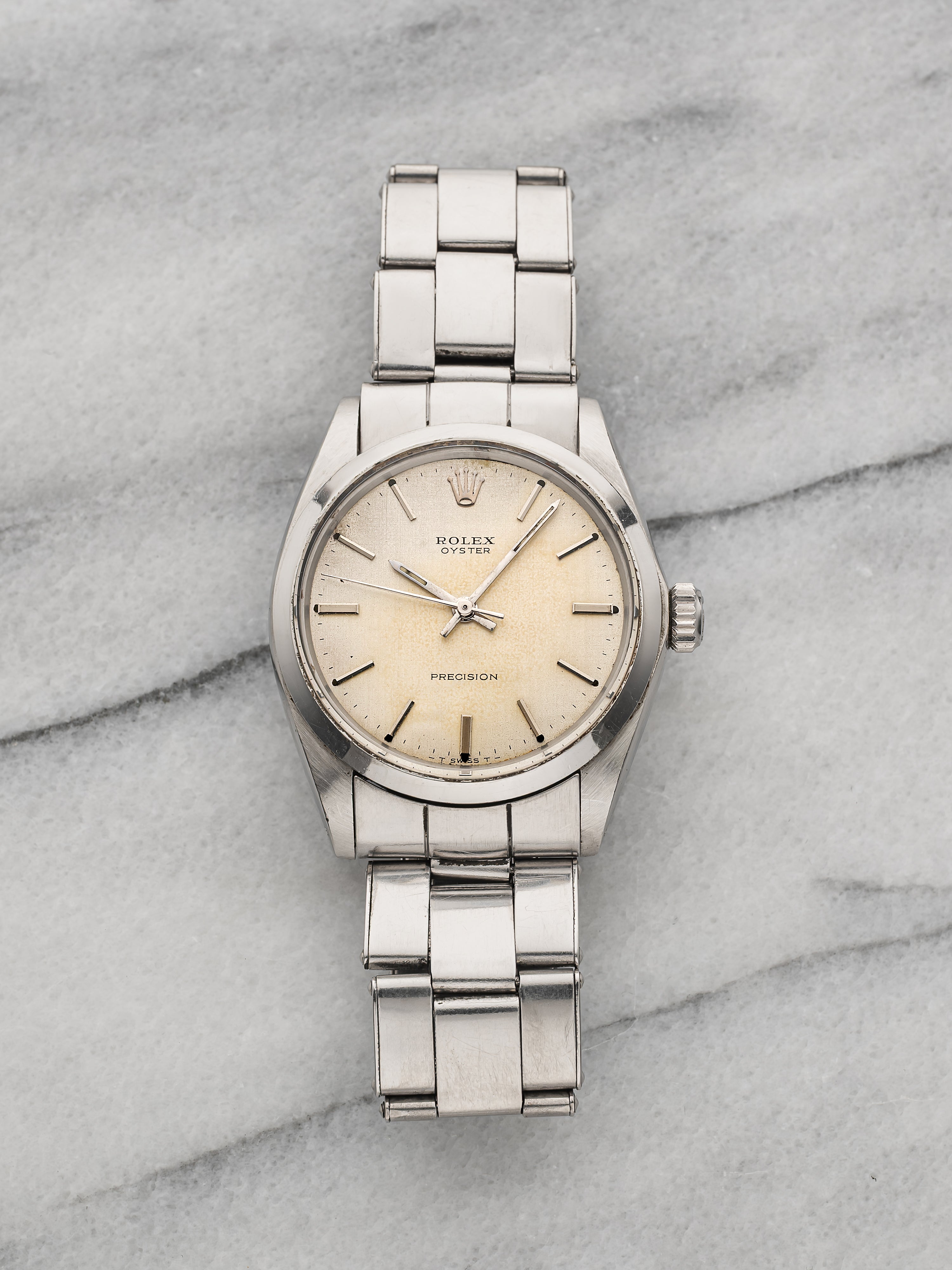 Vintage 1969 Rolex Oyster Precision 6426 Steel Silver Dial Manual Wind 34 mm