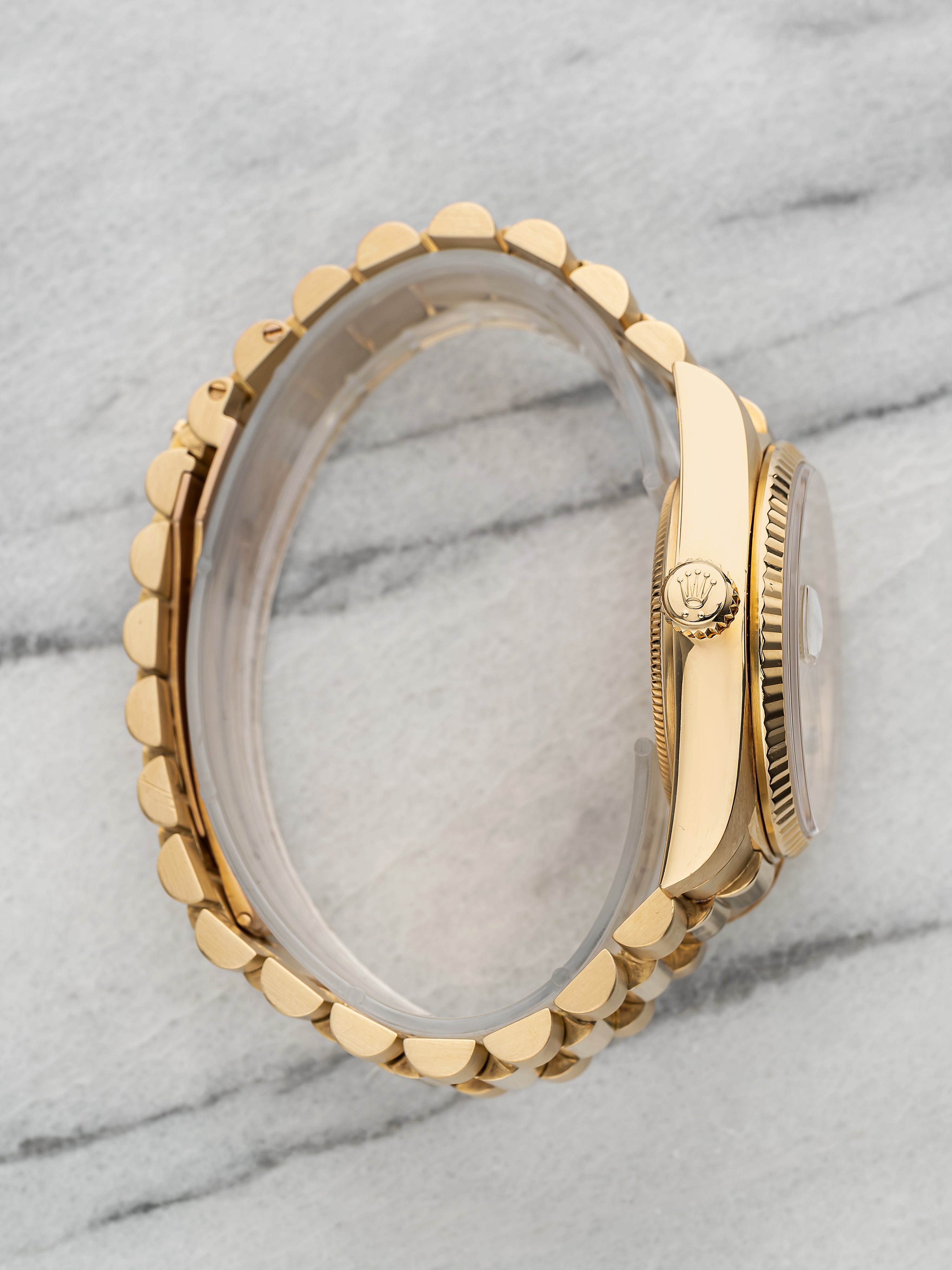 1984 Rolex Day-Date 18238 – Yellow Gold Champagne Diamond Dial