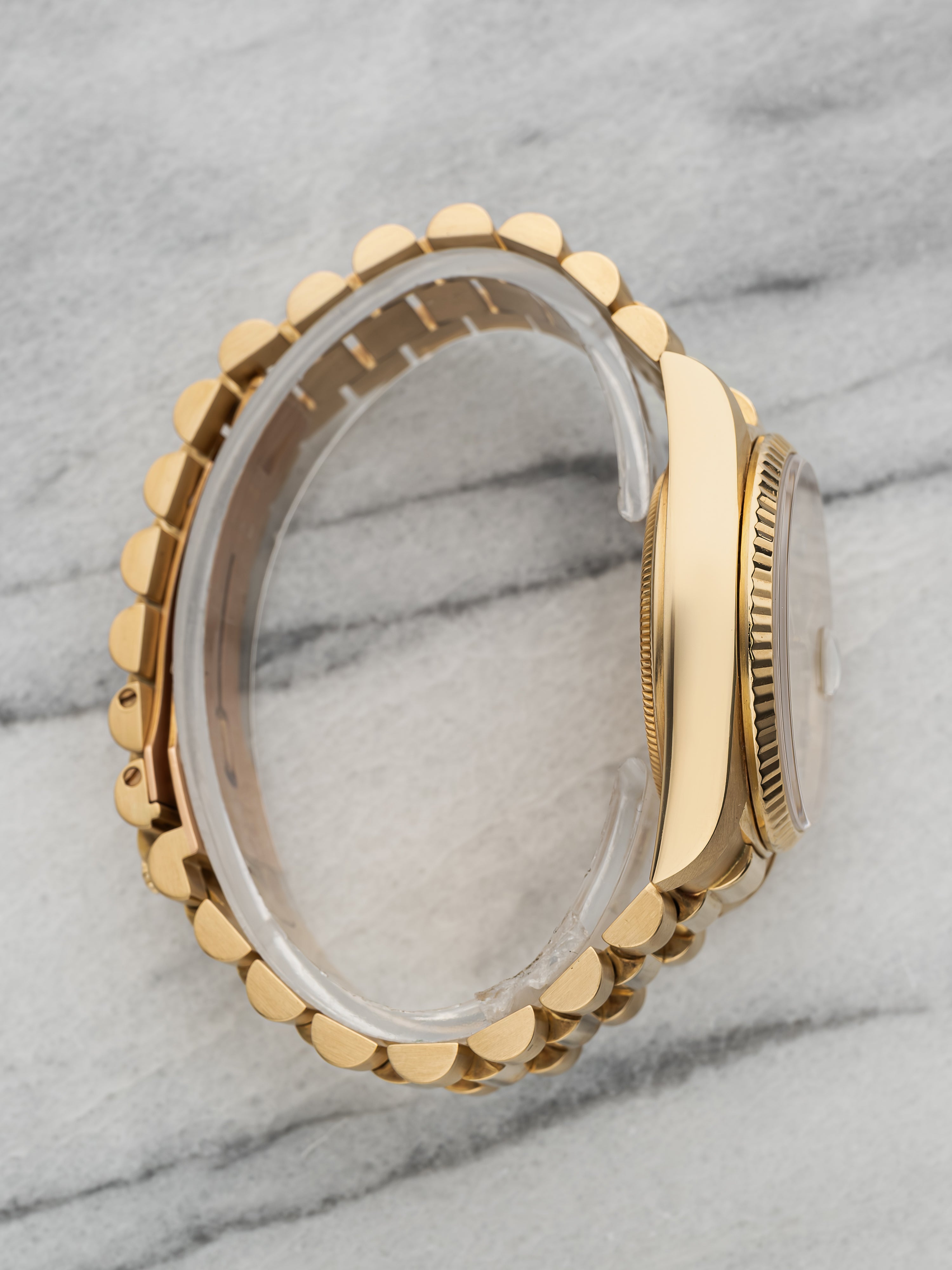 1984 Rolex Day-Date 18238 – Yellow Gold Champagne Diamond Dial