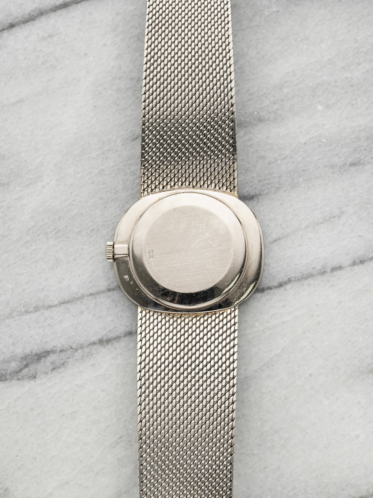 Vintage 1970s Patek Philippe Ellipse 3545 18K WG Blue Linen Dial Manual 32mm