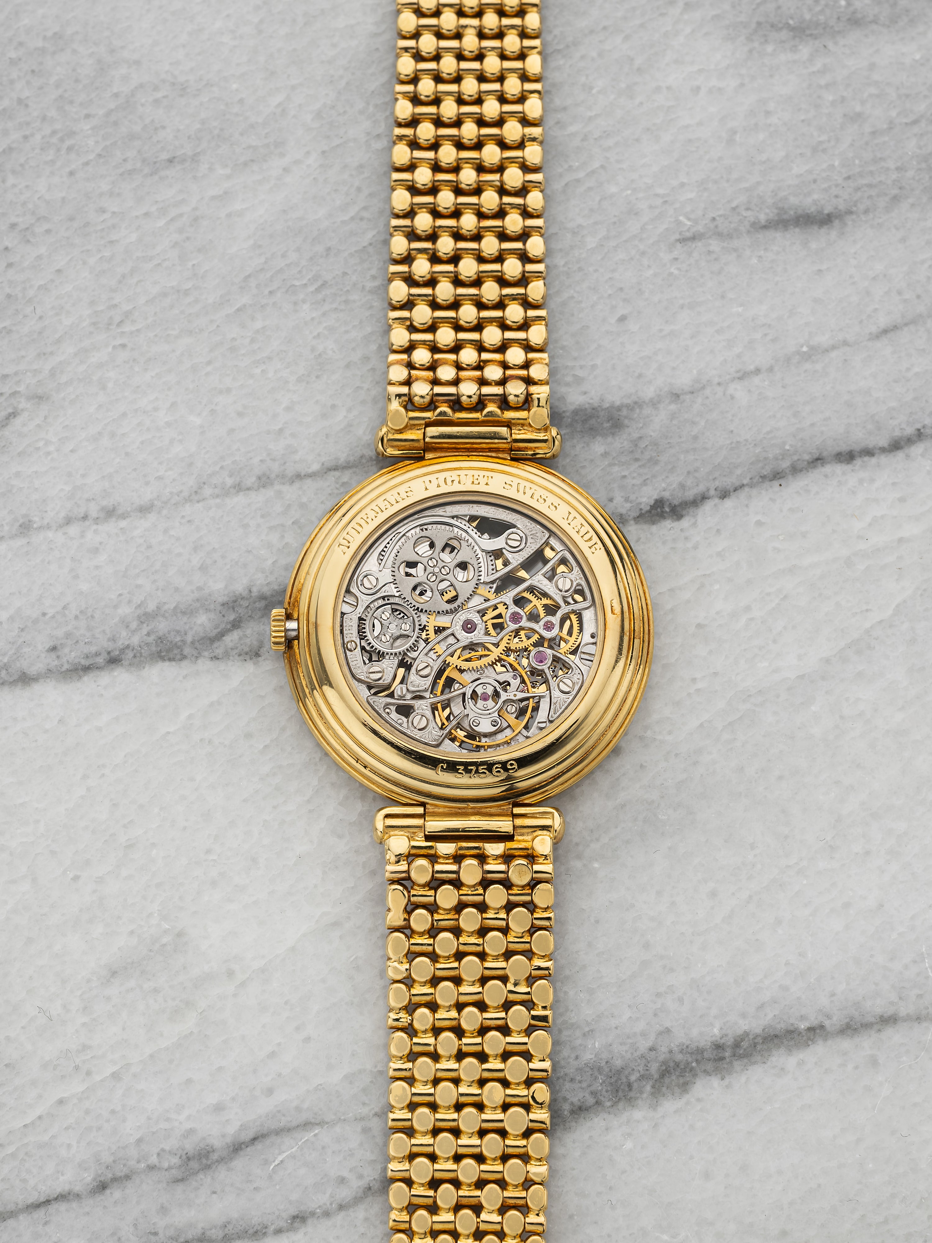 Audemars Piguet Ladies Nature Scene Skeleton – 18K YG Nature Scene Diamond Bezel