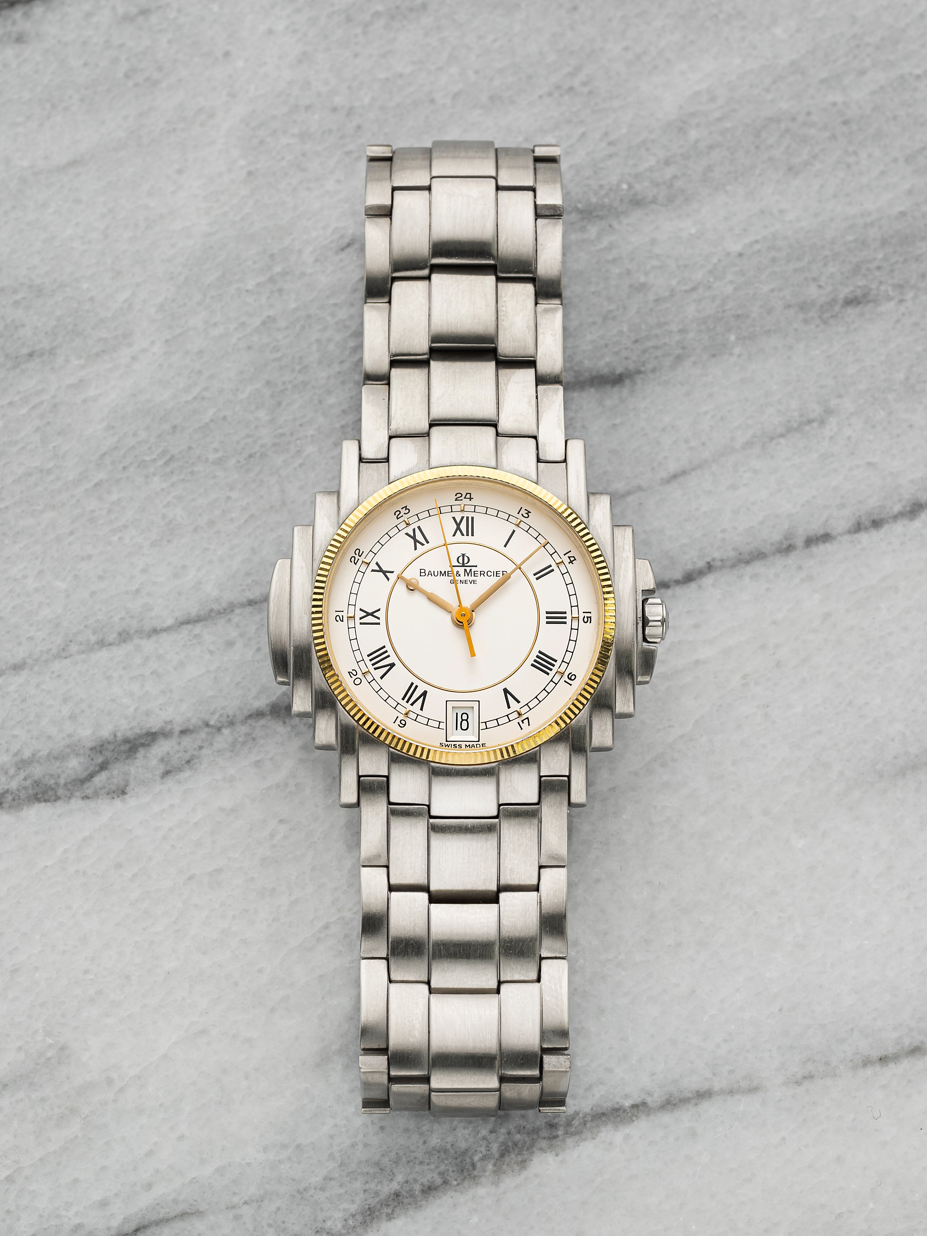 Baume & Mercier Shogun – Two-Tone White Roman Dial