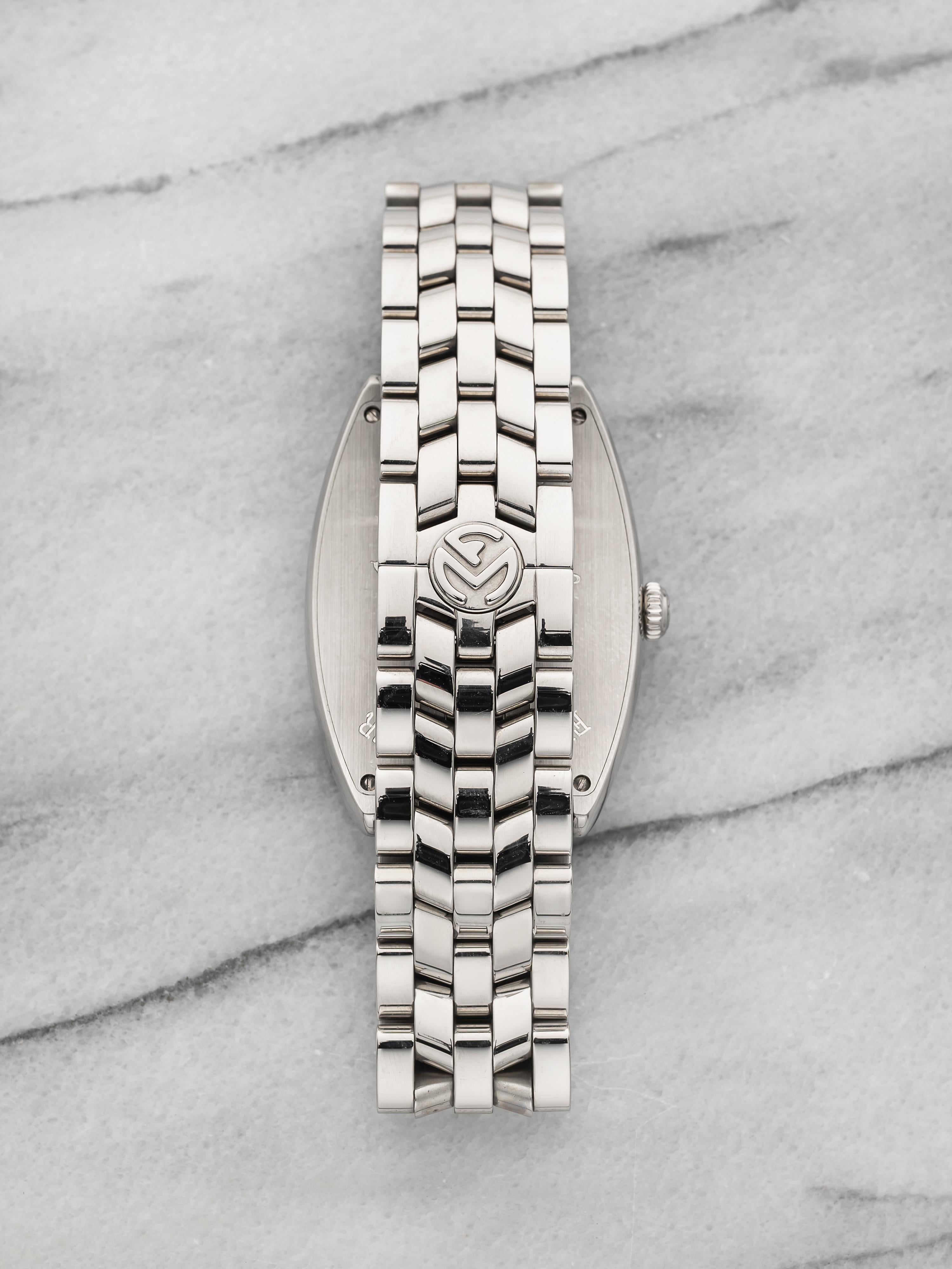2000s Franck Muller Casablanca 2852 Stainless Steel Black Dial Automatic 31 mm