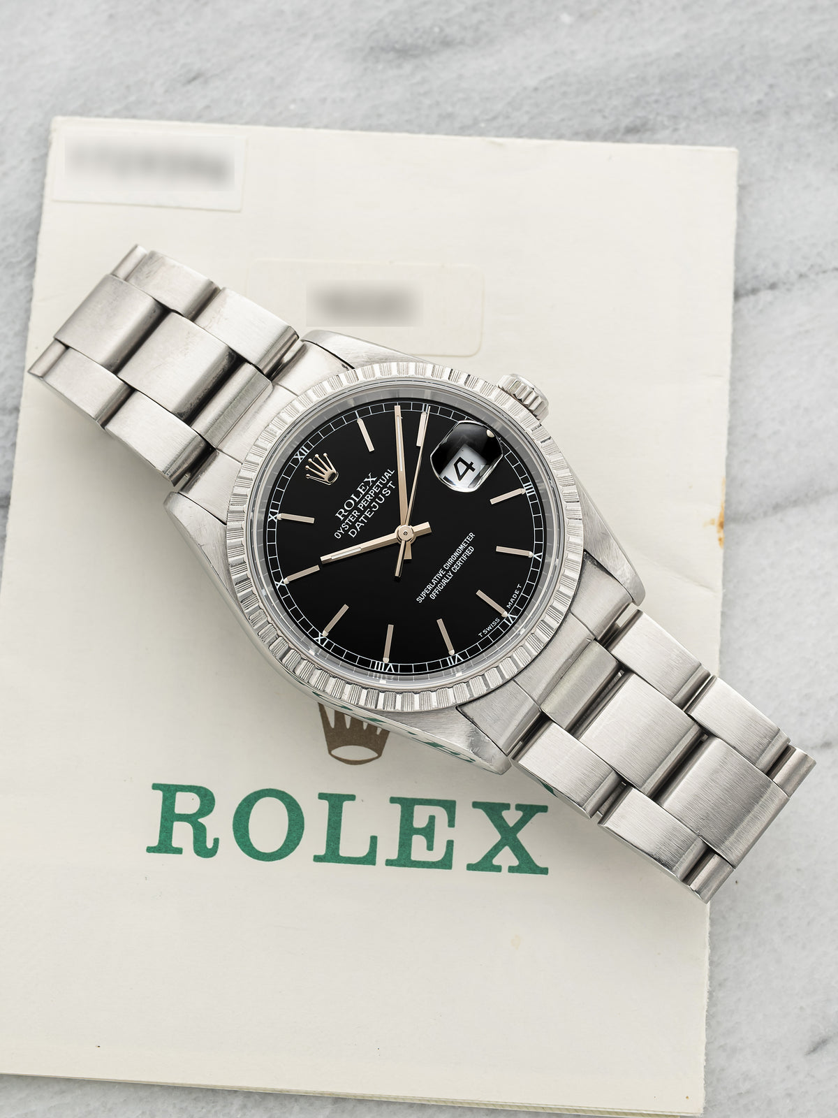 Vintage 1996 Rolex Datejust 16220 Stainless Steel Black Dial Automatic 36mm