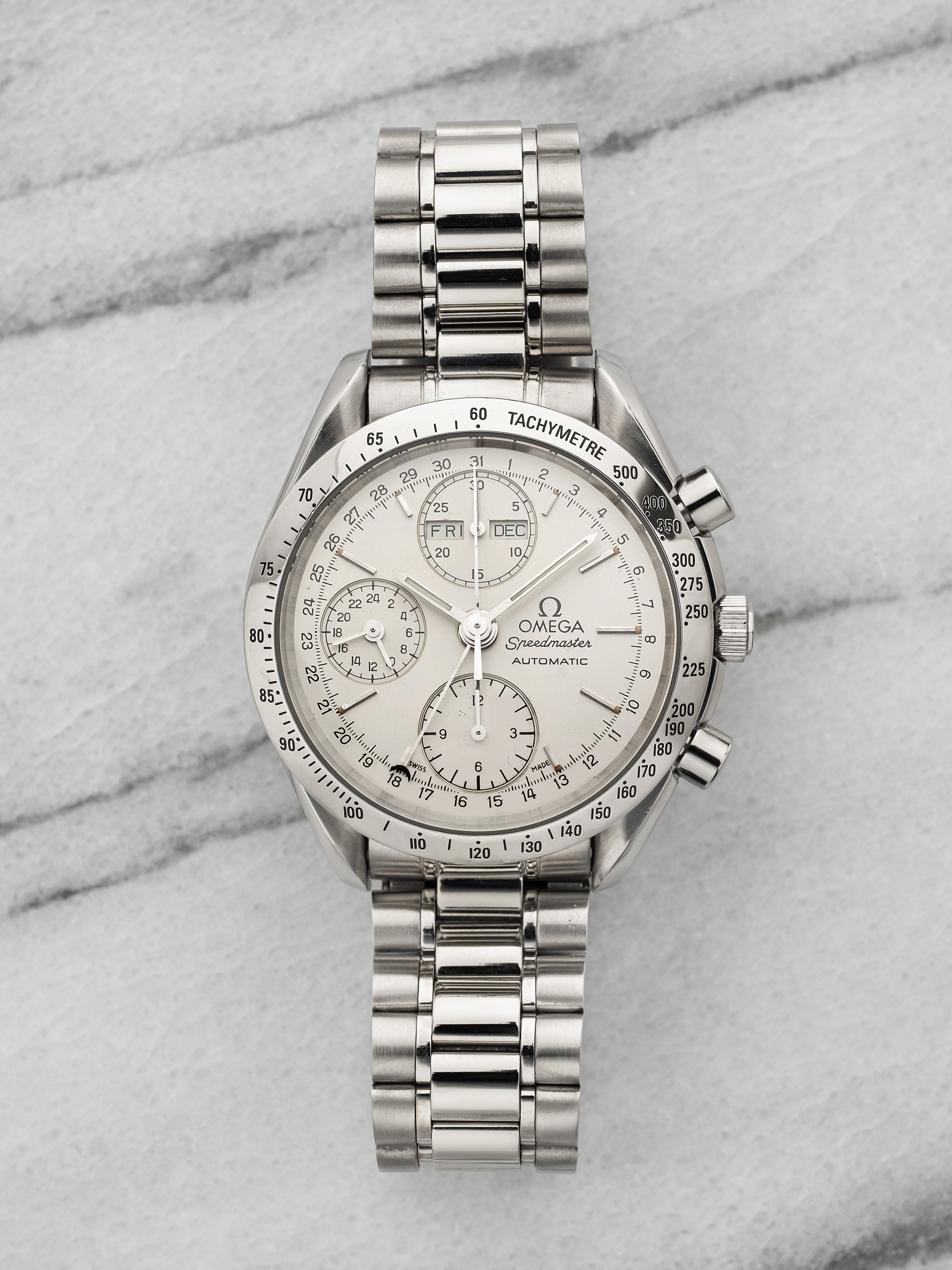 Omega Speedmaster Triple Calendar 3521.30.00 – Steel White Dial