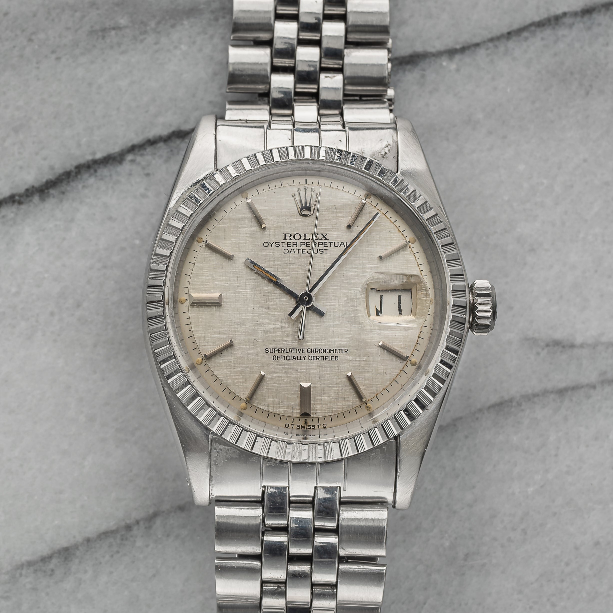 Rolex Datejust 1603 – Silver Linen Dial