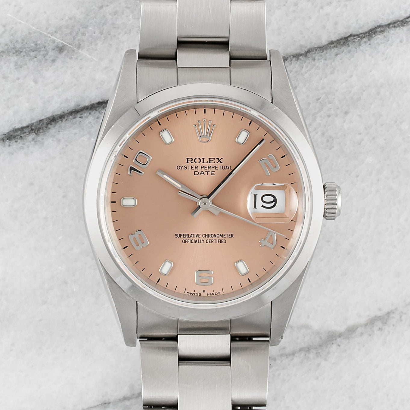 Rolex OP 15200 - Salmon Arabic Dial