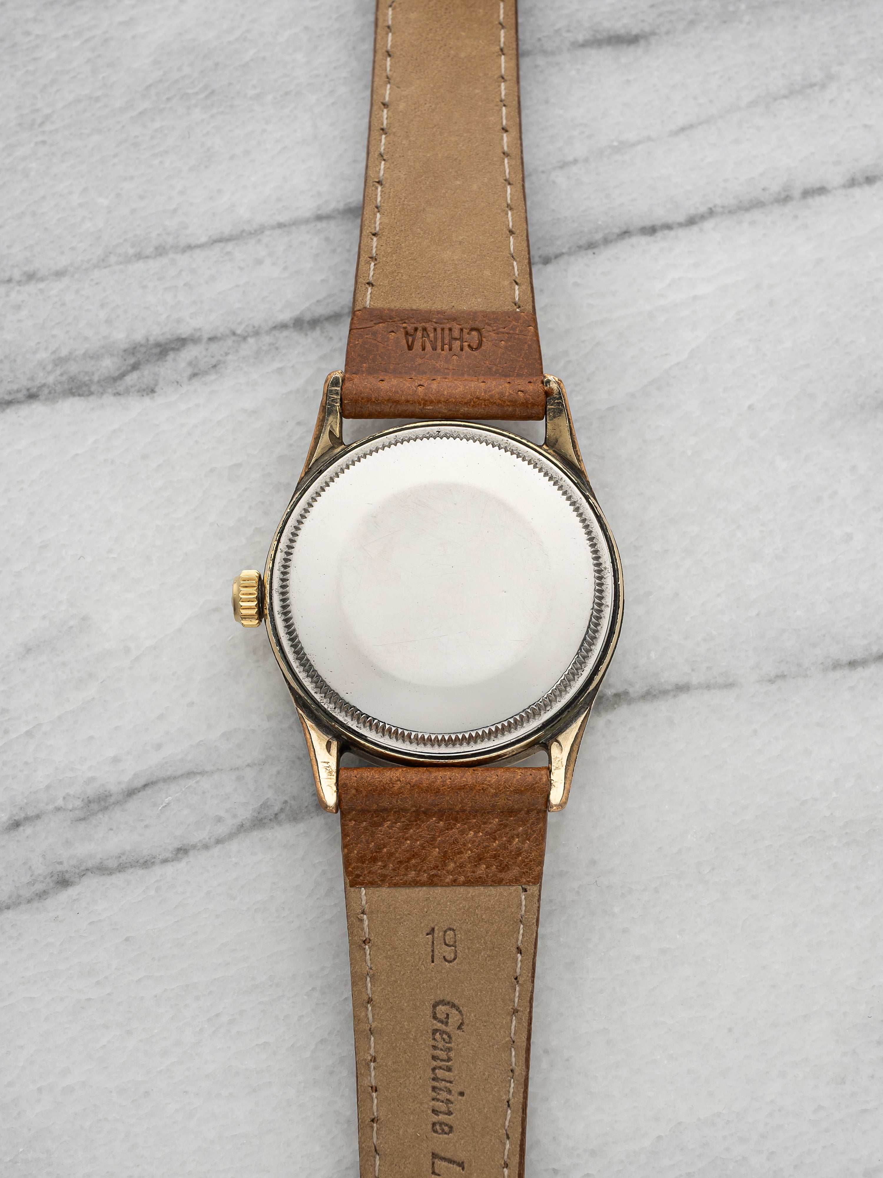 Vintage 1960 Rolex Air-King 5500 Gold Plated Matte White Dial Auto 34mm