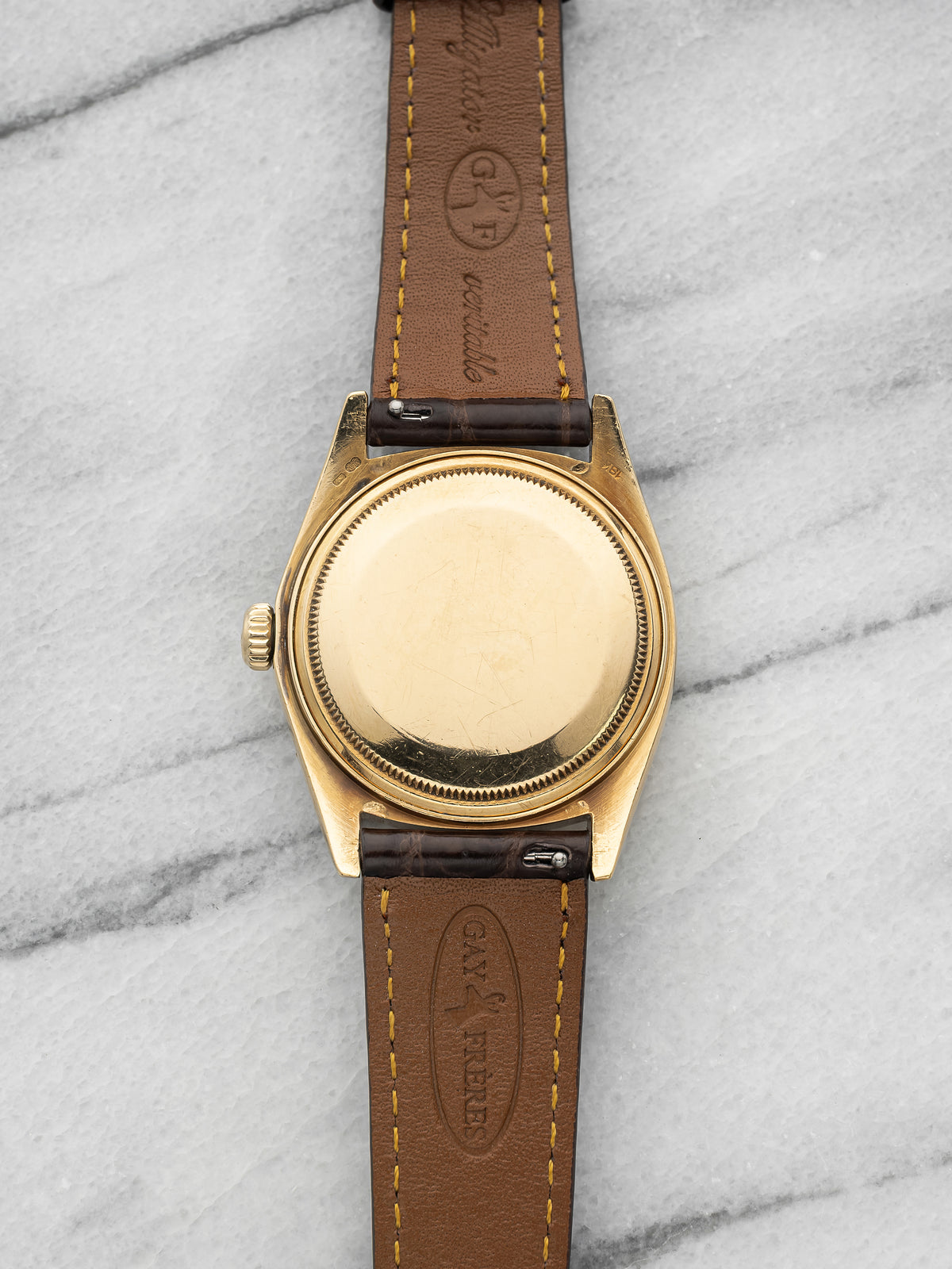 1980 Rolex Day-Date 18038 18K Yellow Gold Champagne Roman Dial Automatic 36mm