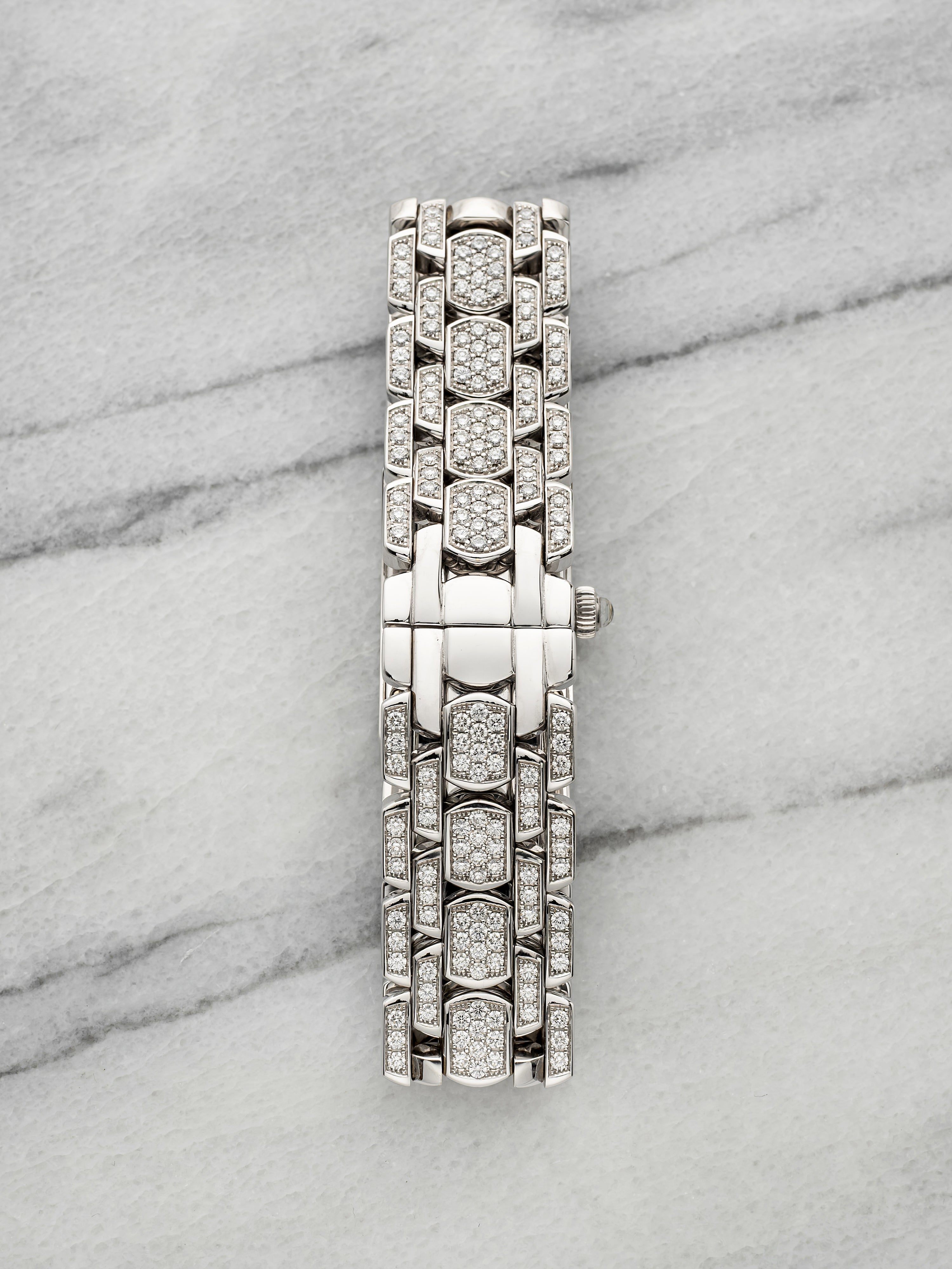 Vintage 90s Audemars Piguet Promesse 67465BC 18K WG MoP Diamond Dial Quartz 18mm