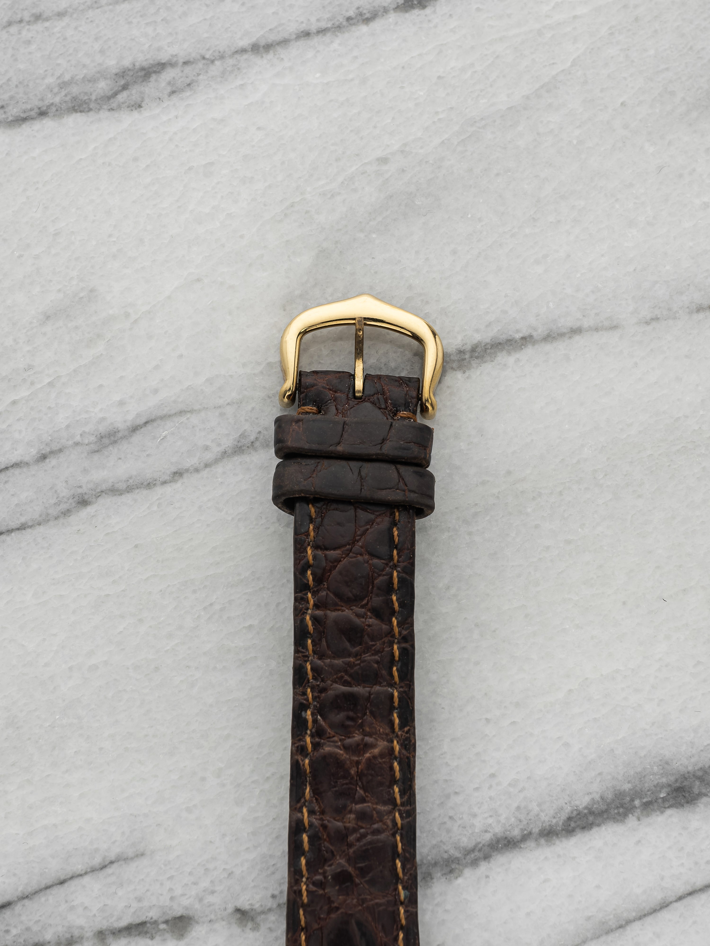 Vintage 1980s Cartier Lady Must de Cartier Tank Vermeil Line Dial Quartz 21mm