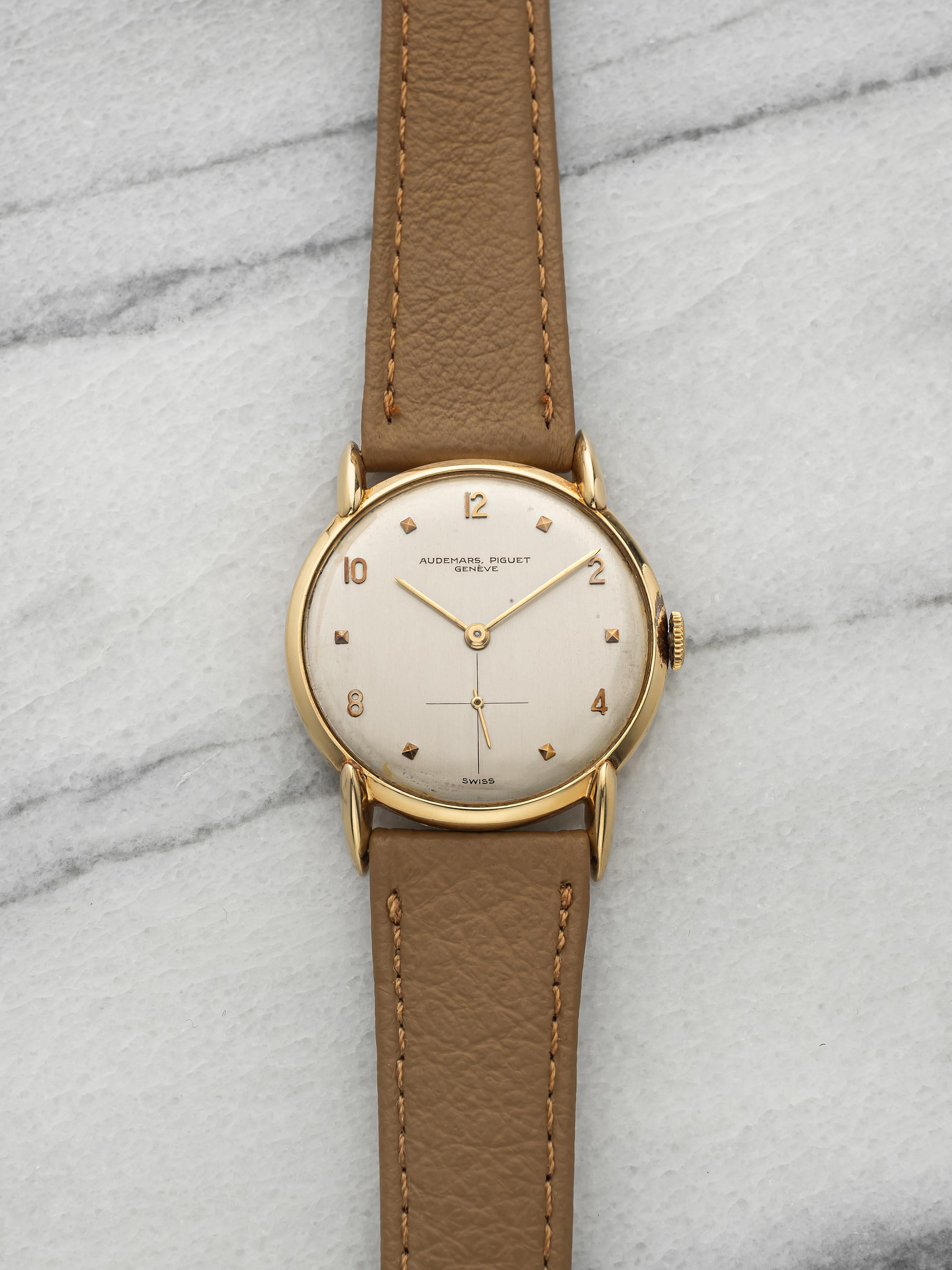 Vintage 1951 Audemars Piguet Ultra-Thin 5001 18K YG Silver Dial Manual 32mm