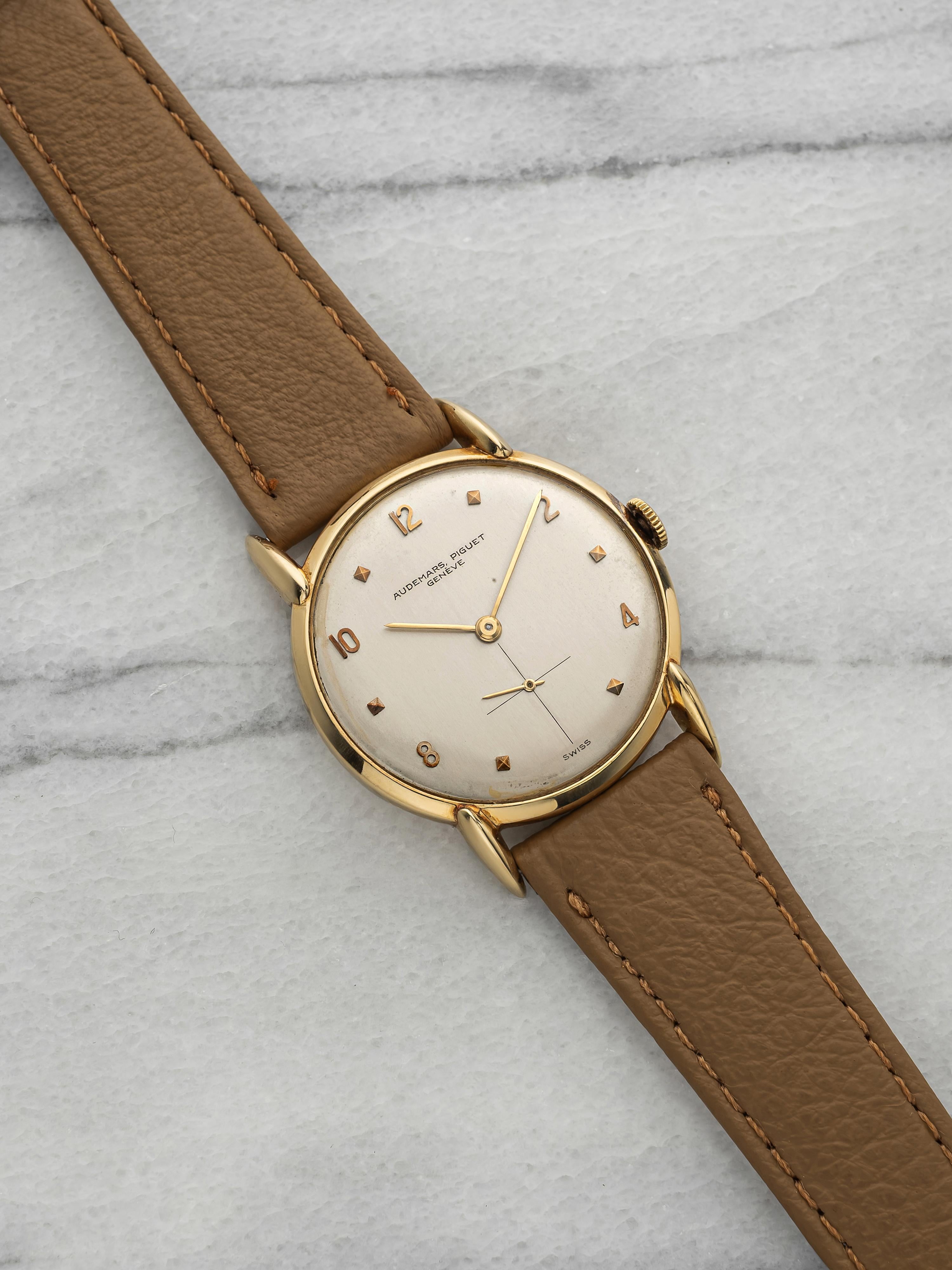 Vintage 1951 Audemars Piguet Ultra-Thin 5001 18K YG Silver Dial Manual 32mm