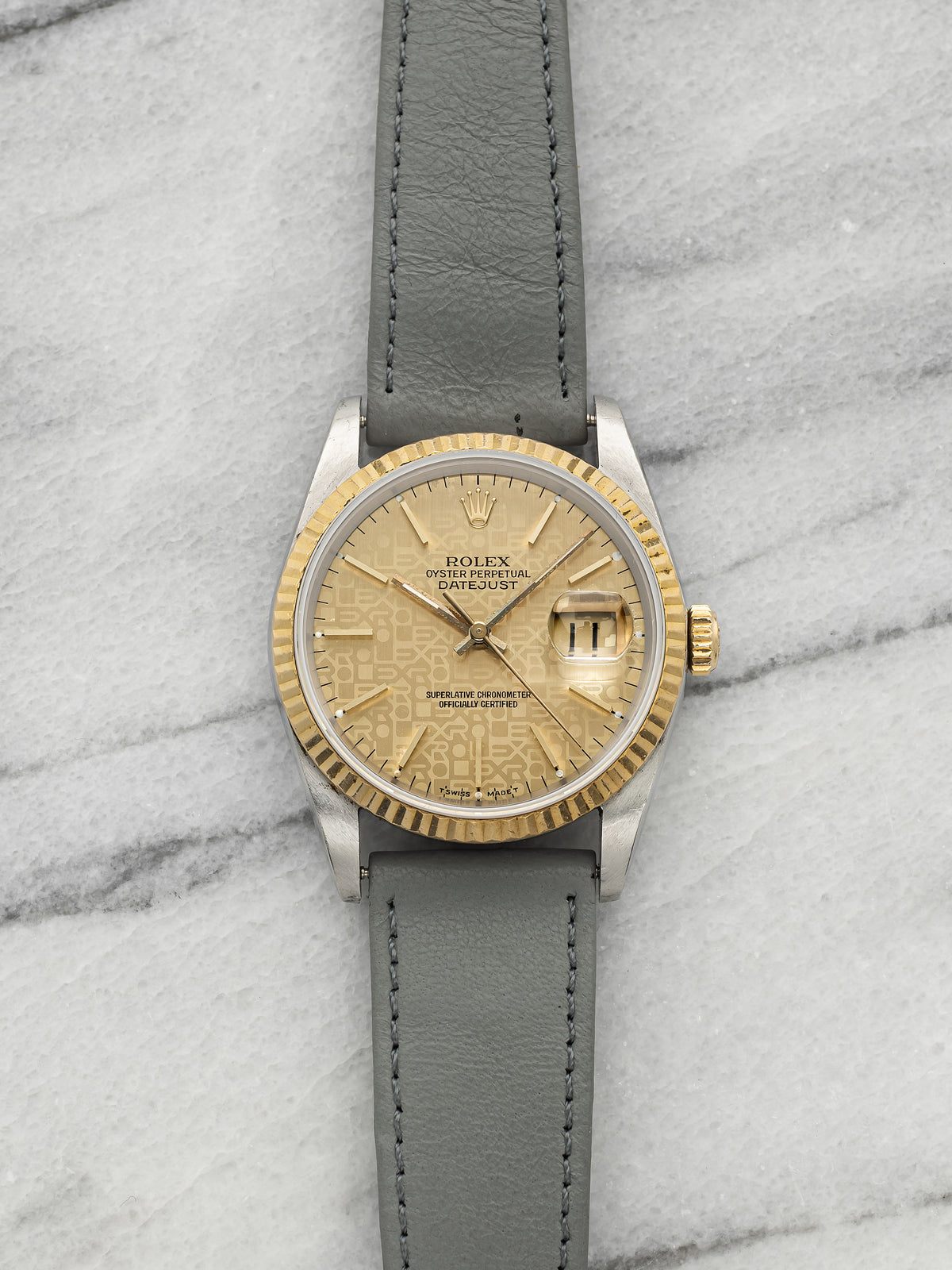 Vintage 1989 Rolex Datejust 16233 Two-Tone Champagne Anniversary Dial Auto 36mm