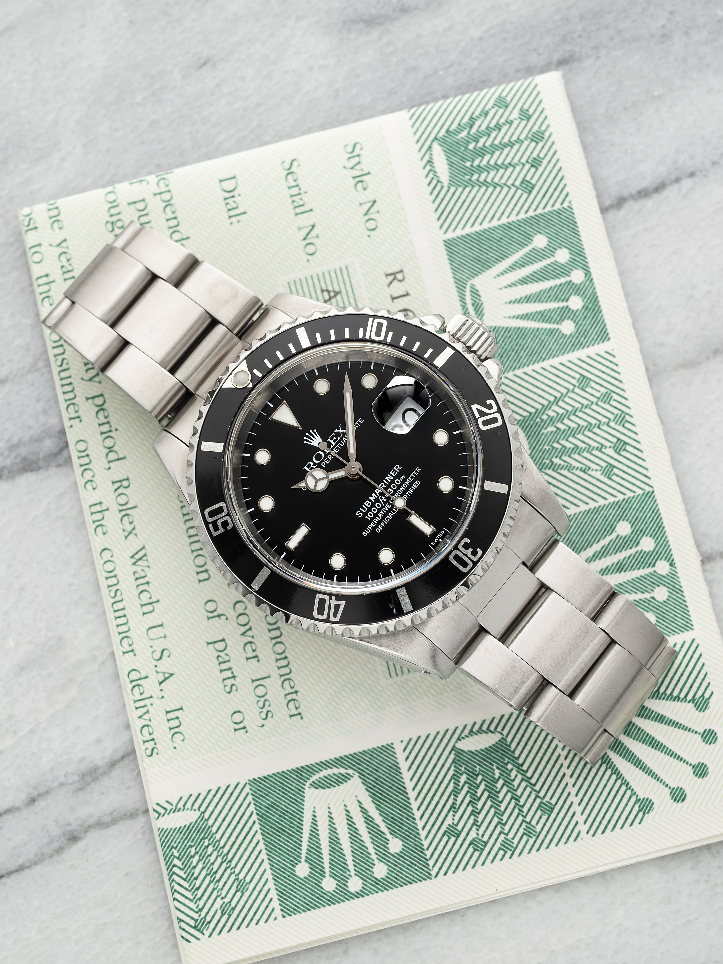 Vintage 1999 Rolex Submariner 16610 Steel Black Dial Auto 40mm