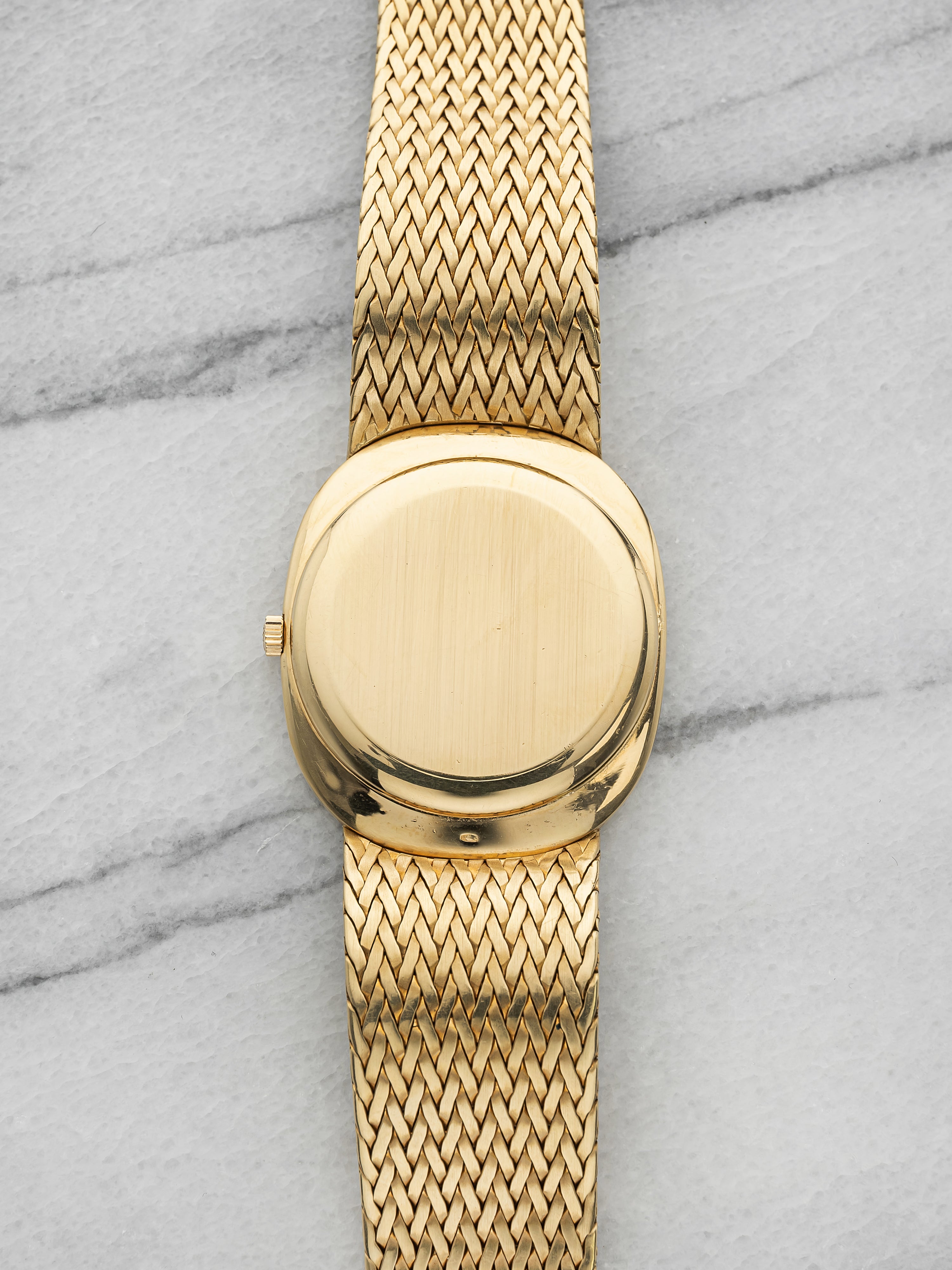Vintage 1970s Patek Philippe Ellipse 3605/001 18K YG Champagne Dial Auto 33mm