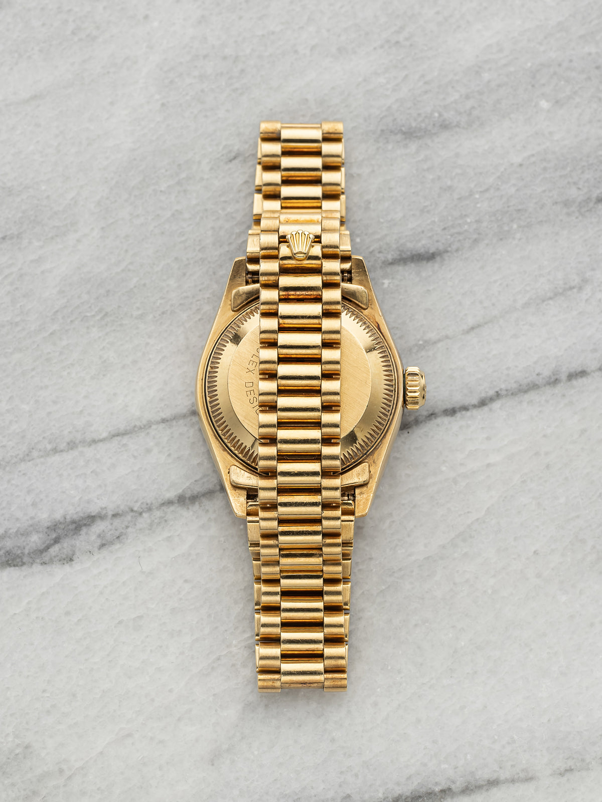 Vintage 1985 Rolex Lady Datejust 69178 18K Yellow Gold Onyx Stone Dial Auto 26mm