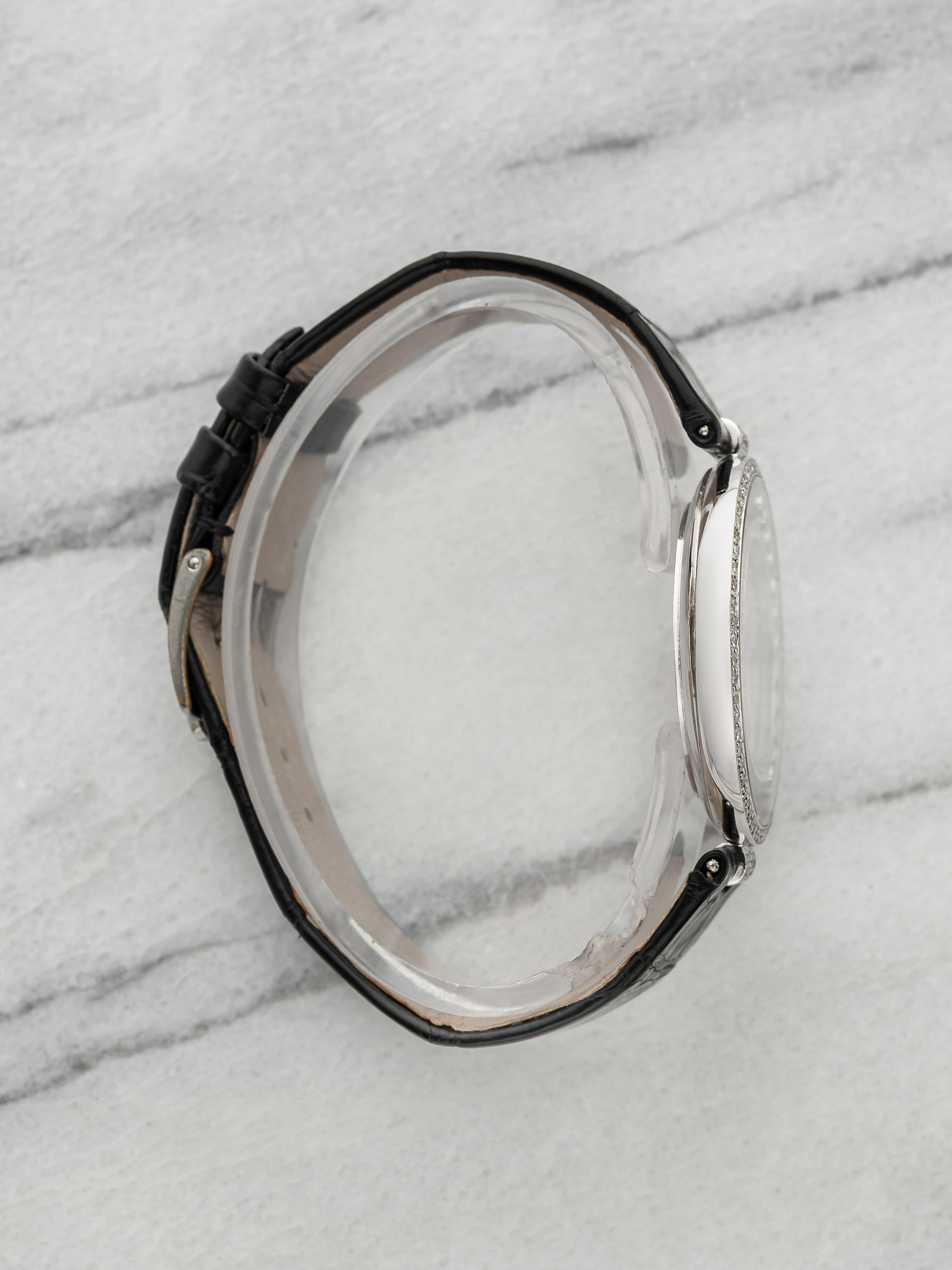 2000s Chopard Happy Diamonds 18K White Gold Kinetic Diamond Dial Quartz 33mm