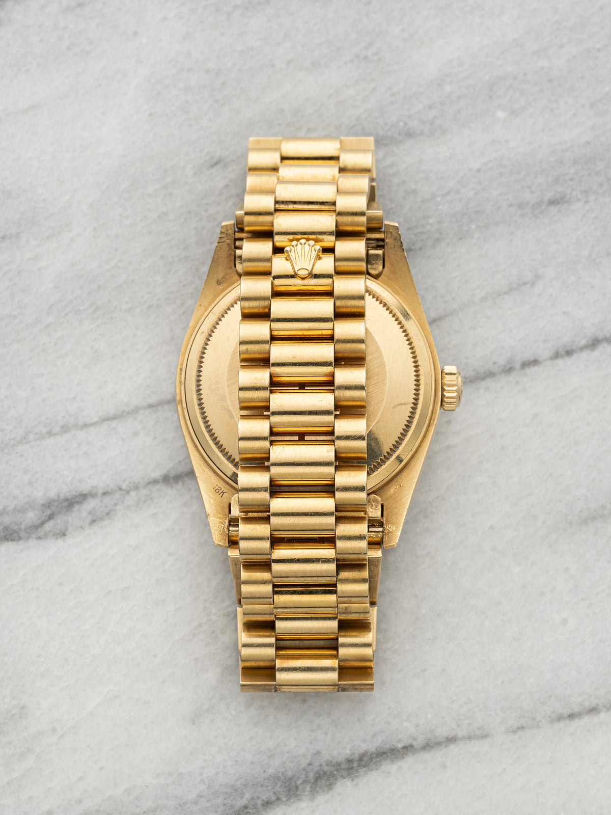 Vintage 1987 Rolex Day-Date 18038 18K Yellow Gold Purple Sunburst Dial Auto 36mm