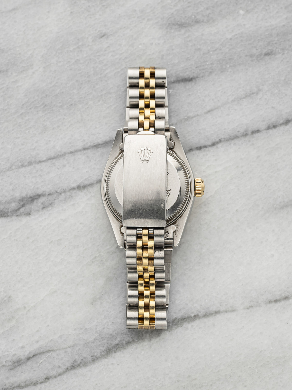 Vintage 1989 Rolex Lady Datejust 69173 Two-Tone Champagne Linen Dial Auto 26mm