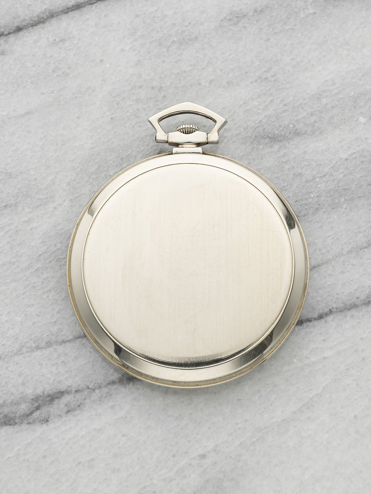Vintage 1920s Patek Philippe QP Moonphase Pocket Watch 18K WG Silver Manual 46mm
