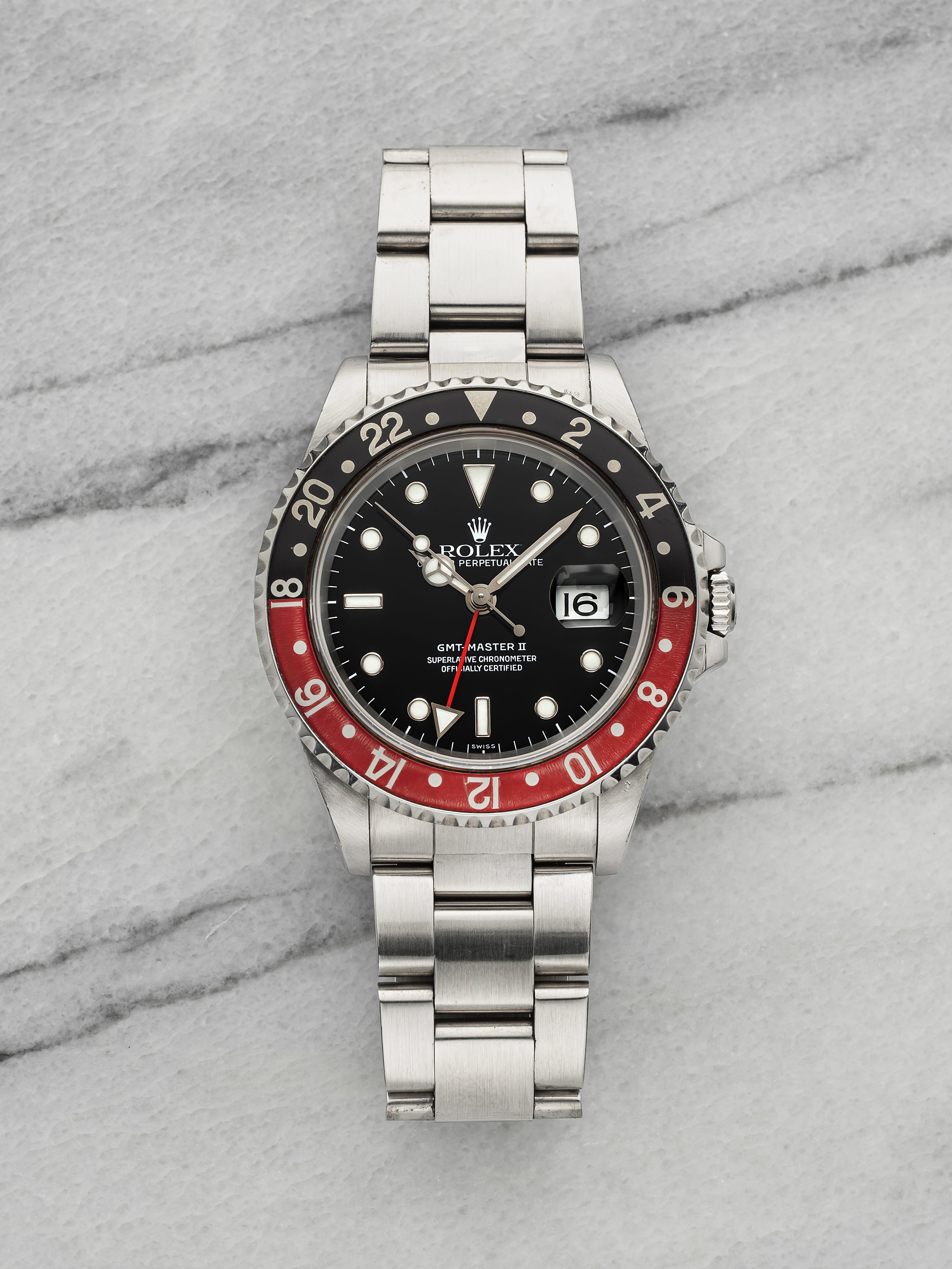Vintage 1991 Rolex GMT-Master II 16710 Steel Coke Bezel Black Dial Auto 40mm