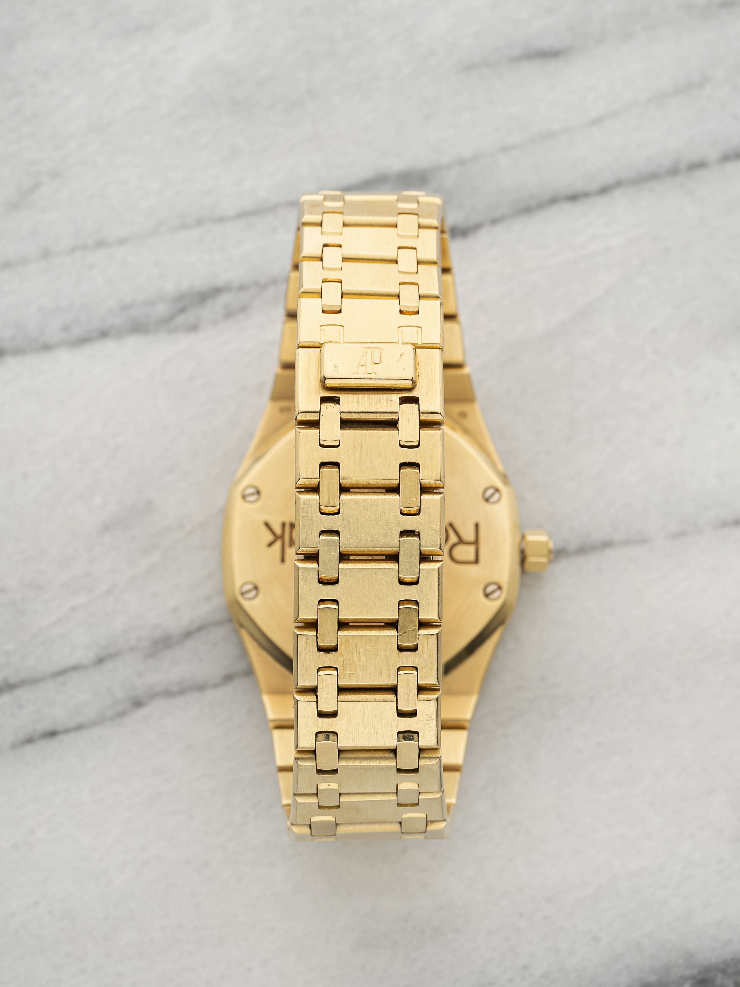 2000s Audemars Piguet Royal Oak 14790BA 18K YG White Tapisserie Dial Auto 36mm