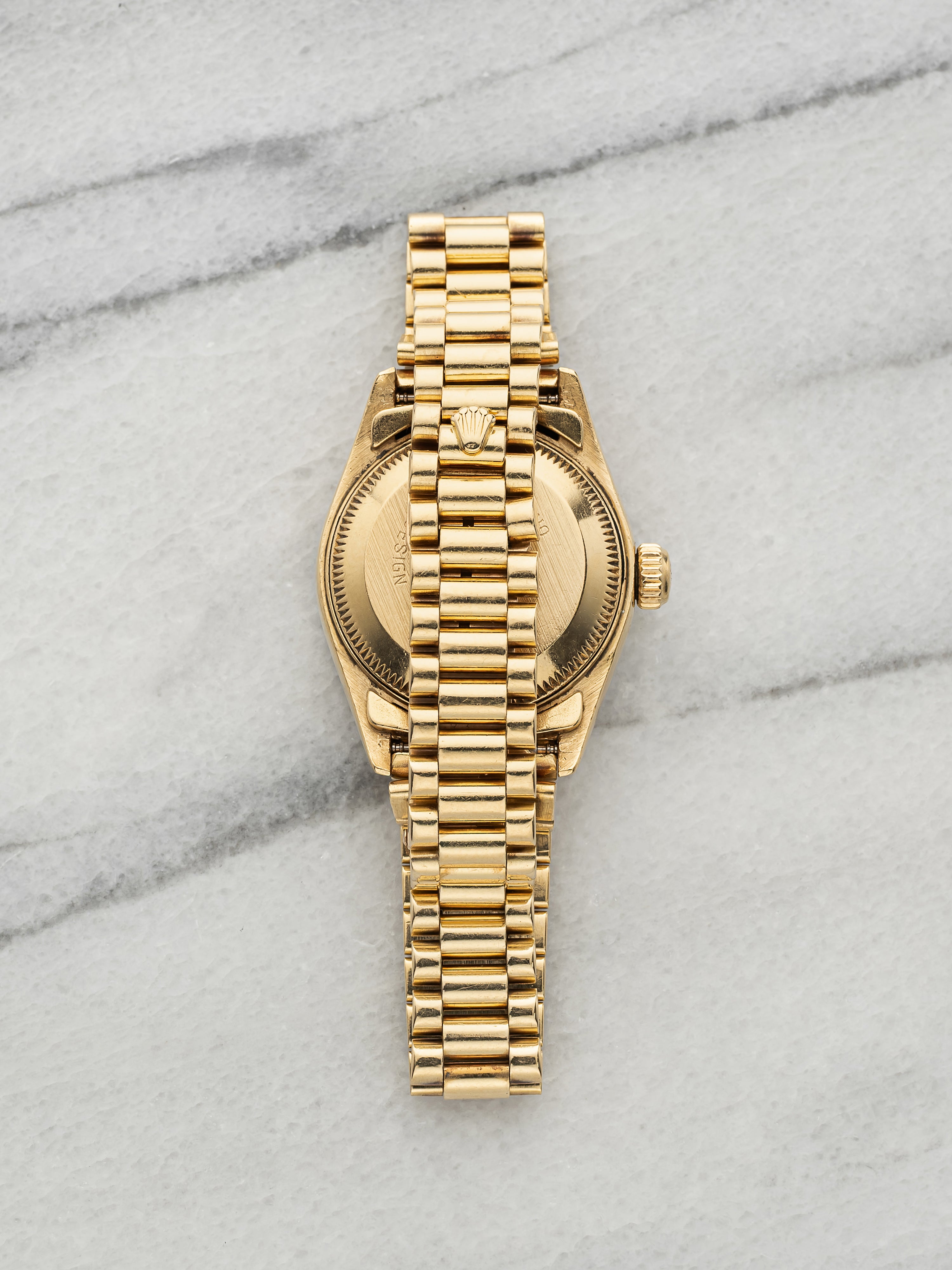 Vintage 1989 Rolex Lady Datejust 69088 18K YG Missoni Sapphire Diamond Auto 26mm