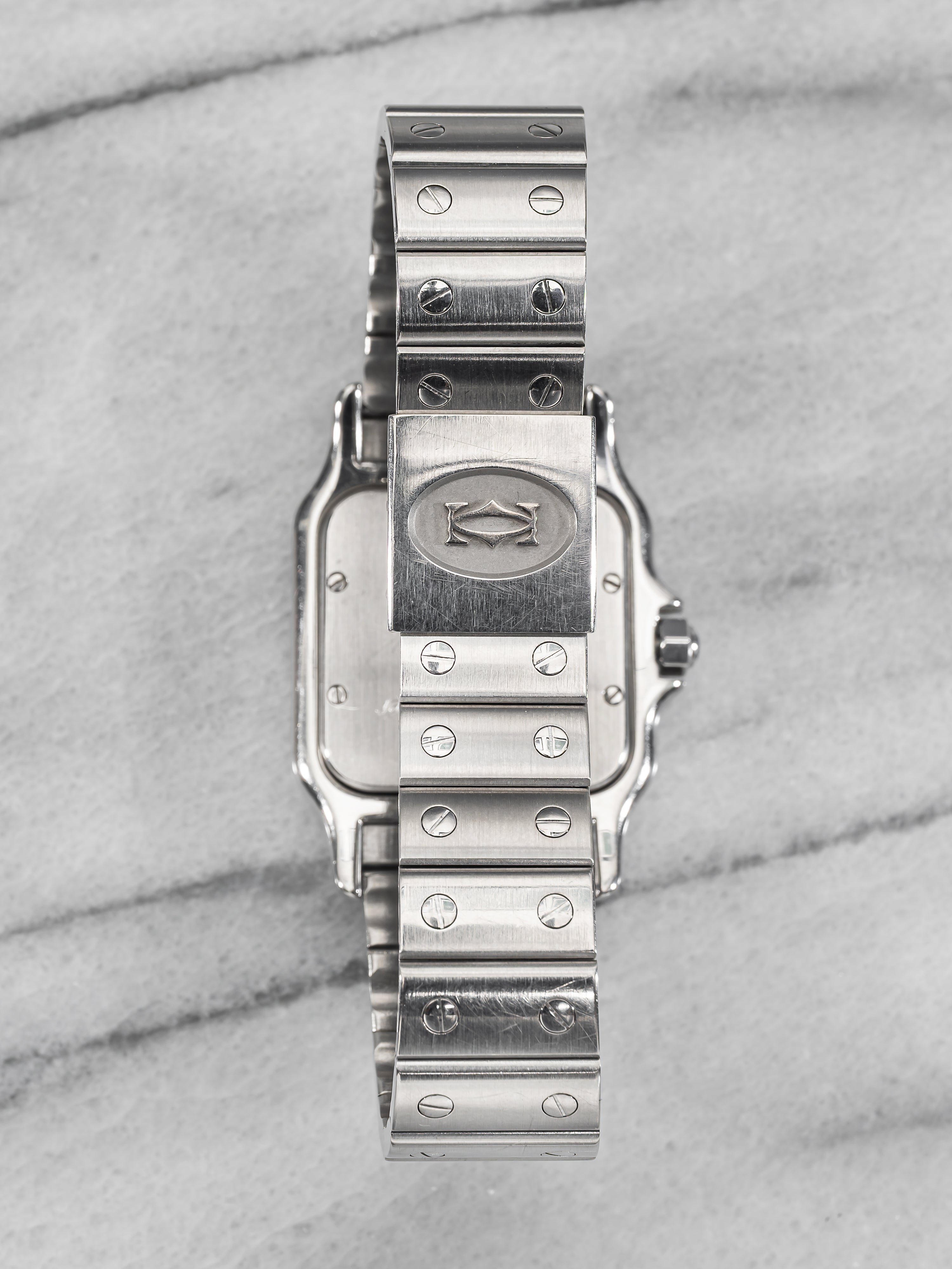 Cartier Santos 1564 – White Roman Dial.