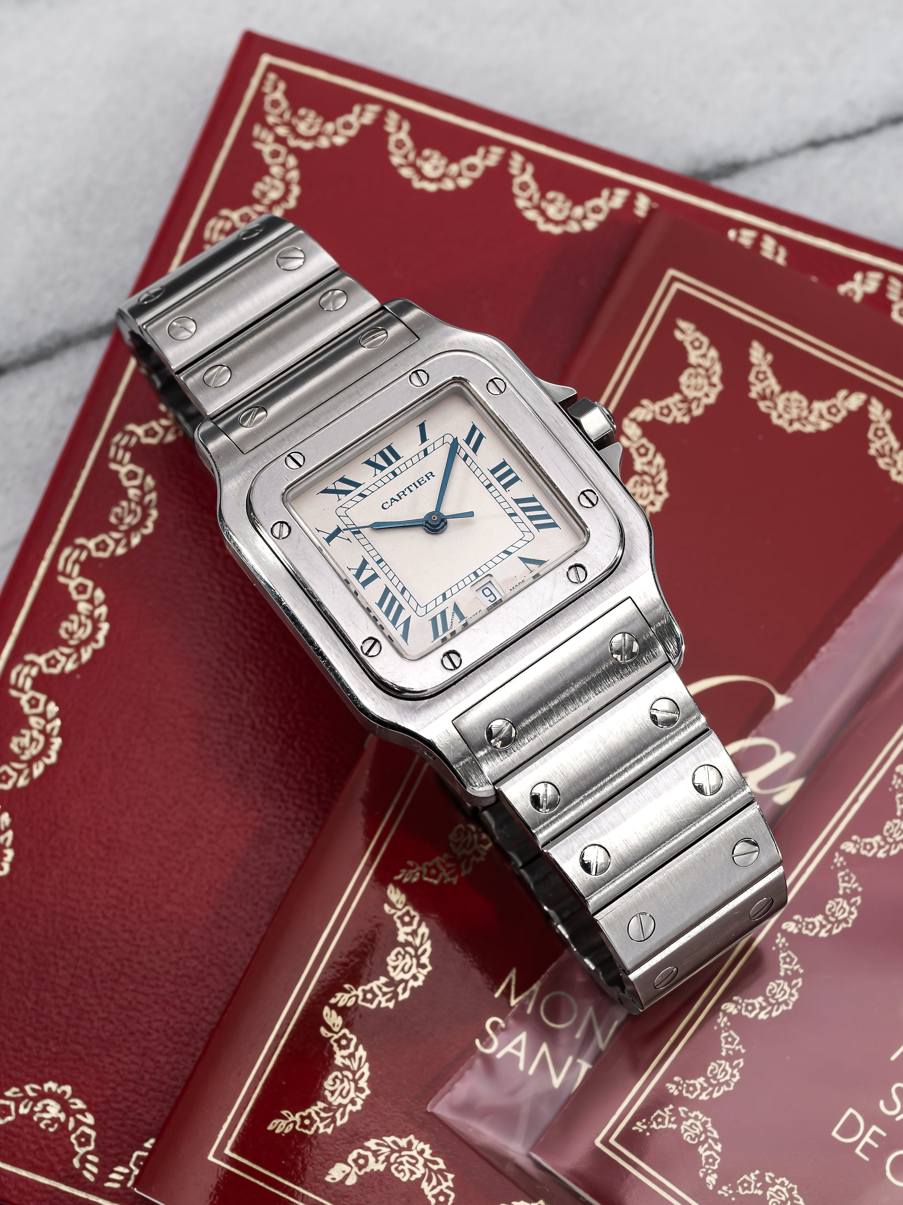 Cartier Santos 1564 – White Roman Dial.
