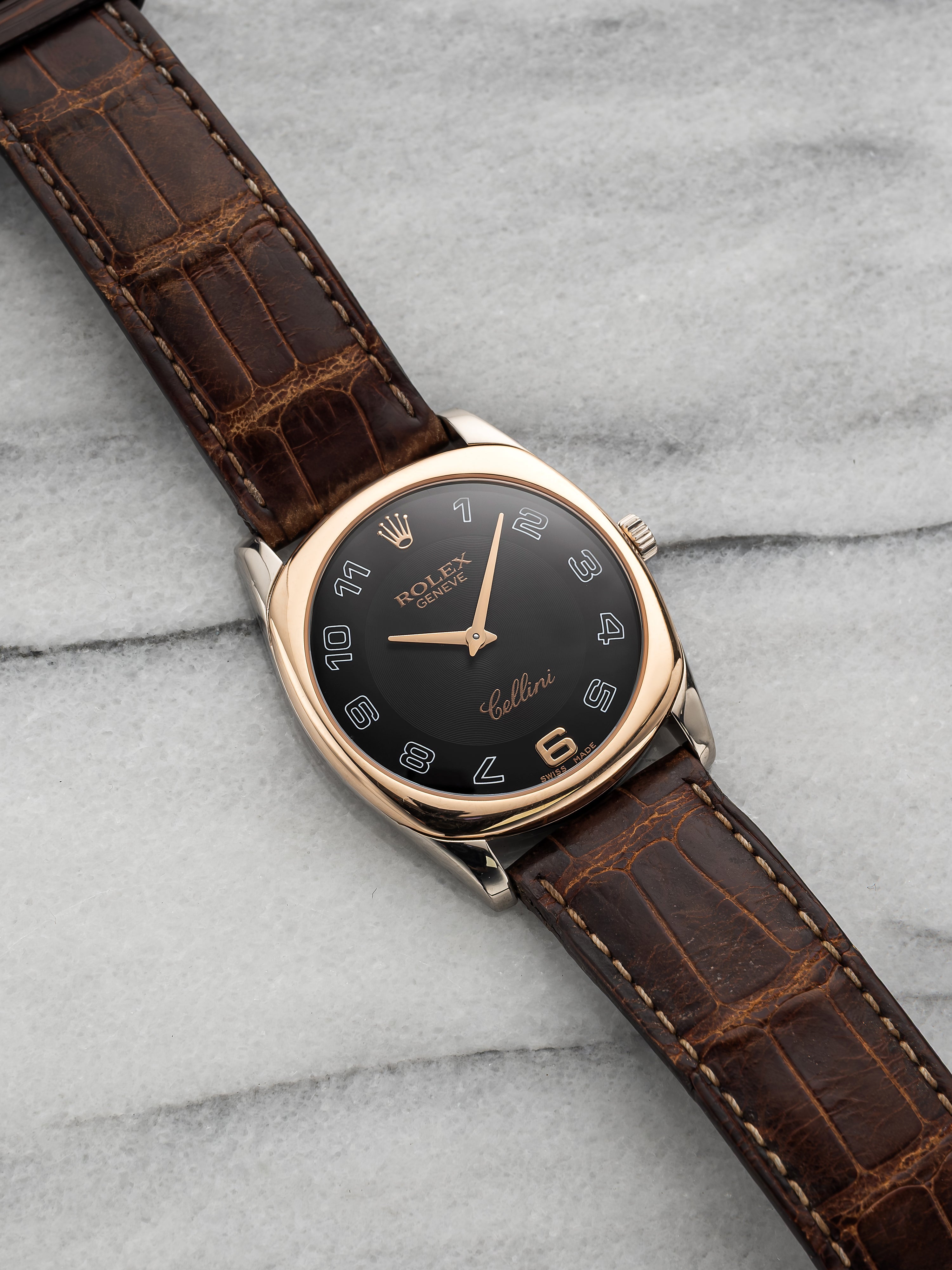 Rolex Cellini –Black Arabic Dial.