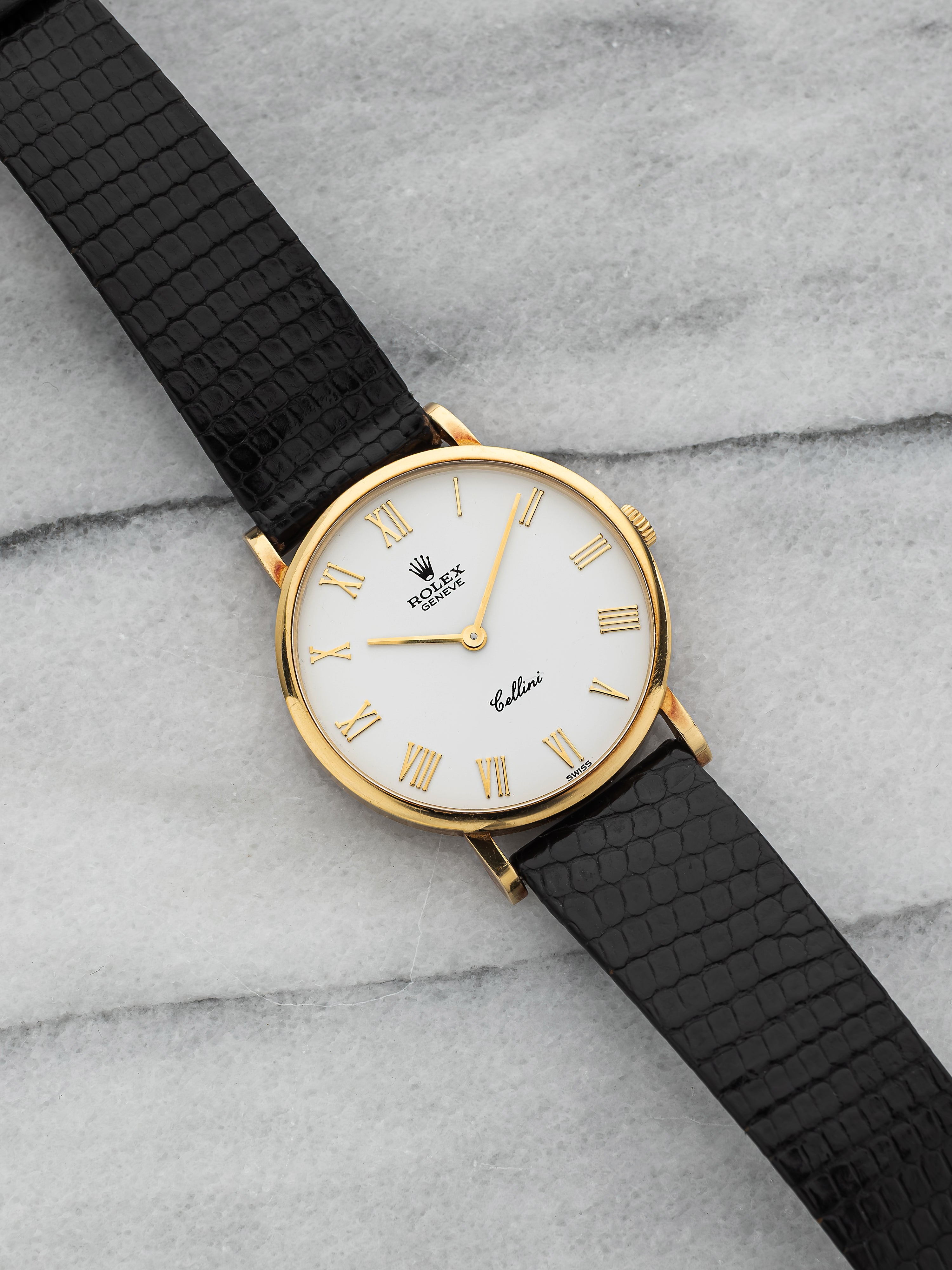 1991 Rolex Cellini 5112 – 18K Rose Gold, White Roman Dial