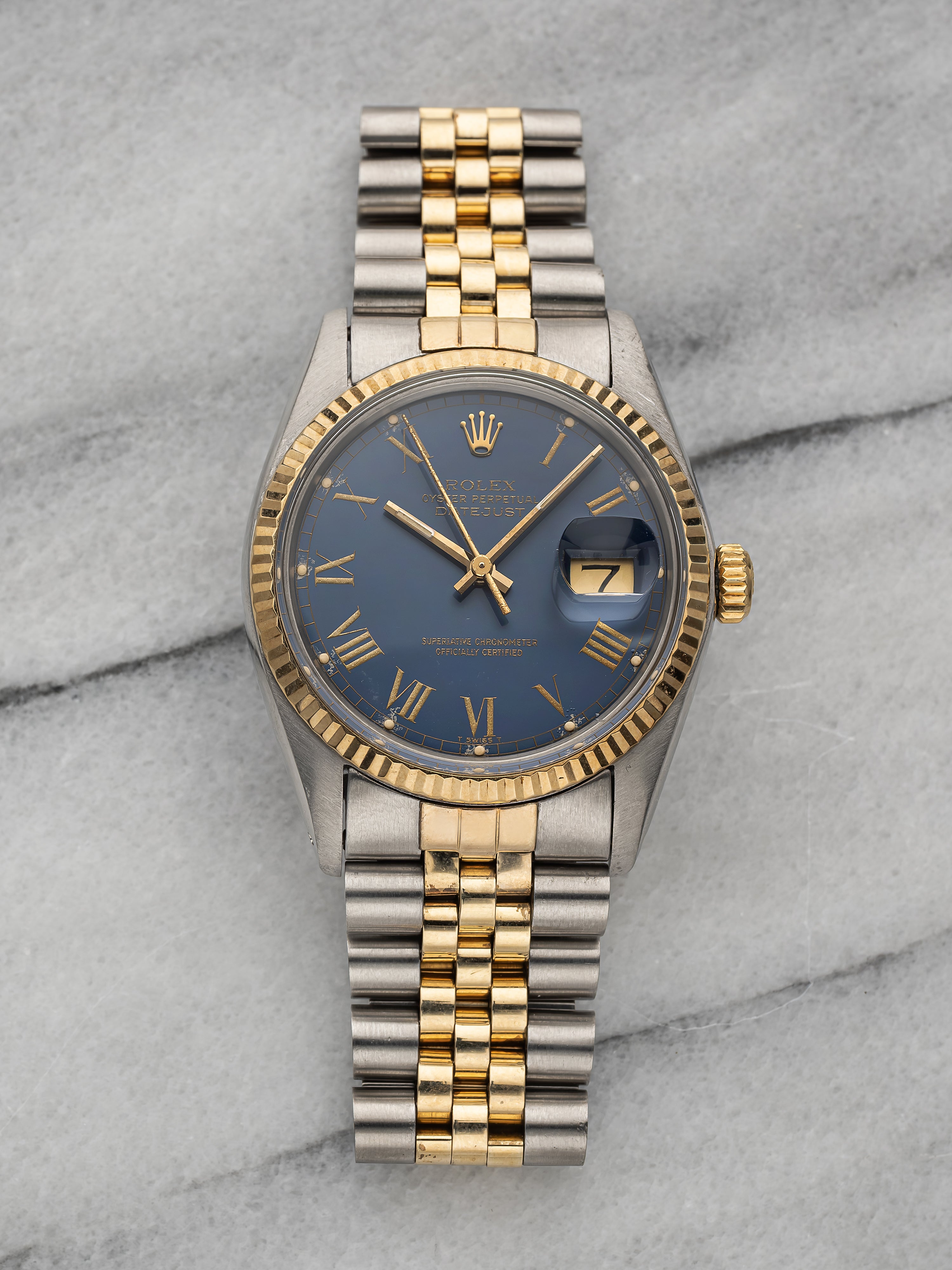 1978 Rolex Datejust 16013 - Blue Buckley Dial