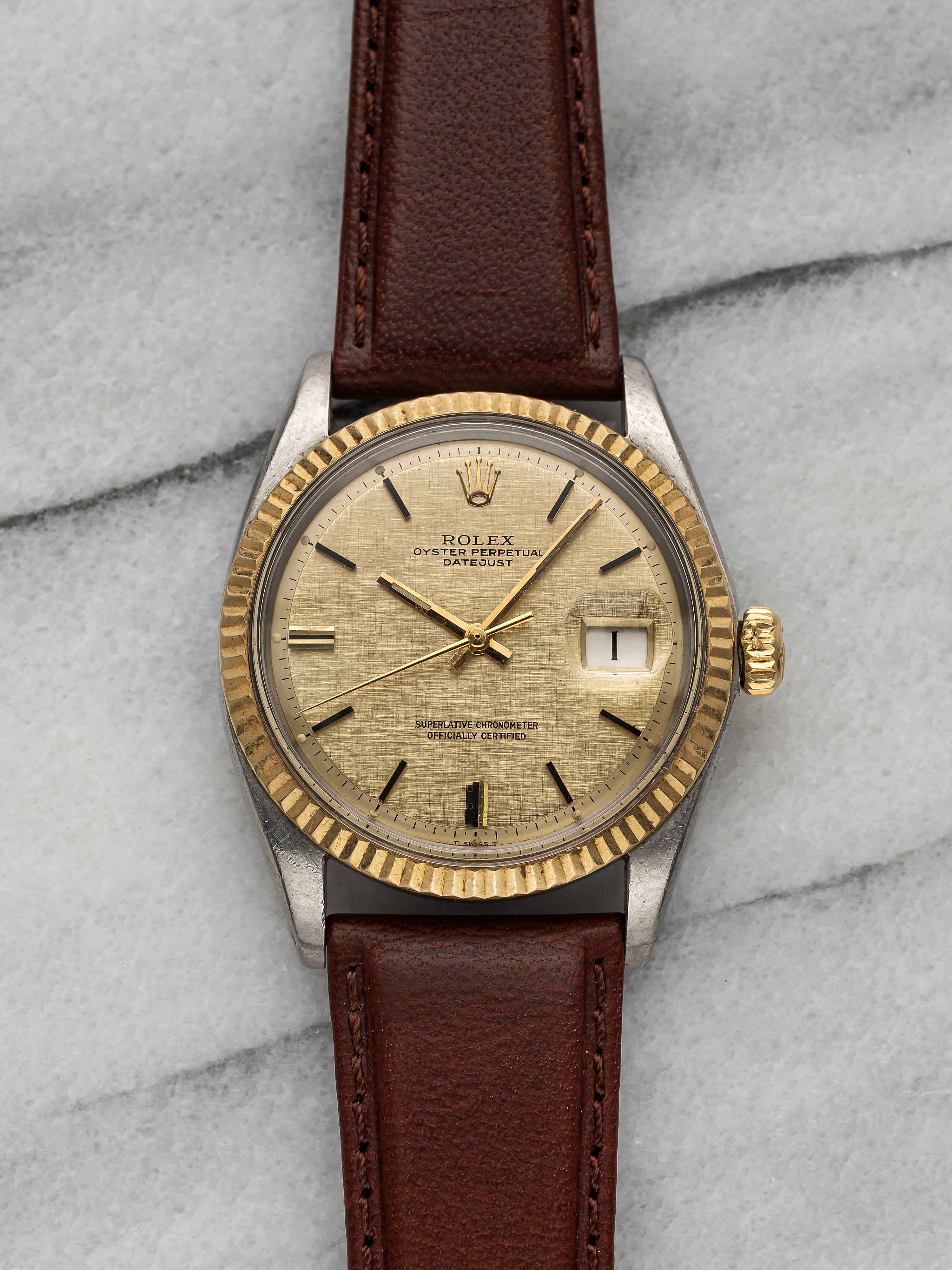 Rolex Datejust 1601 - Champagne Linen.