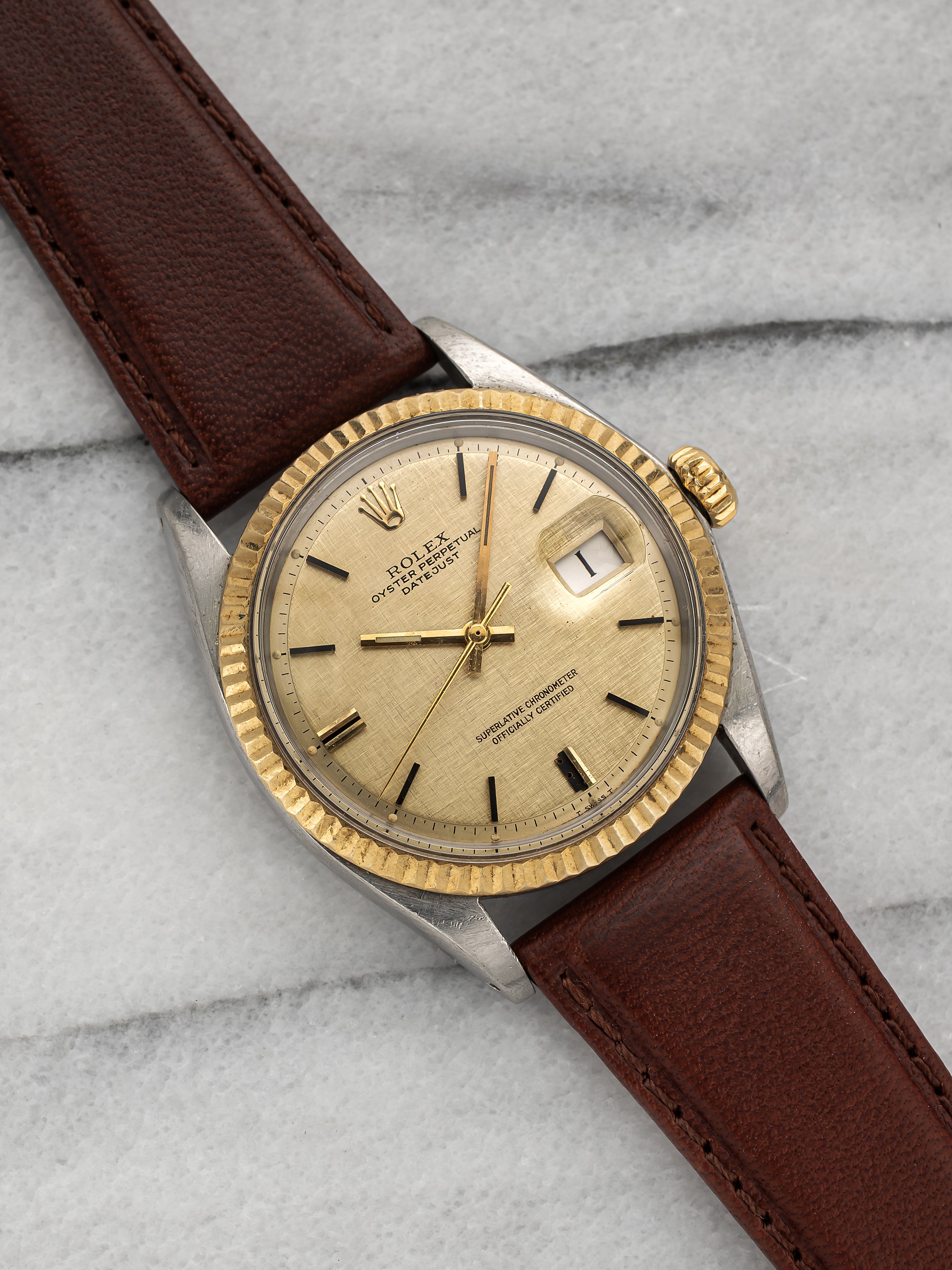 Rolex Datejust 1601 - Champagne Linen.