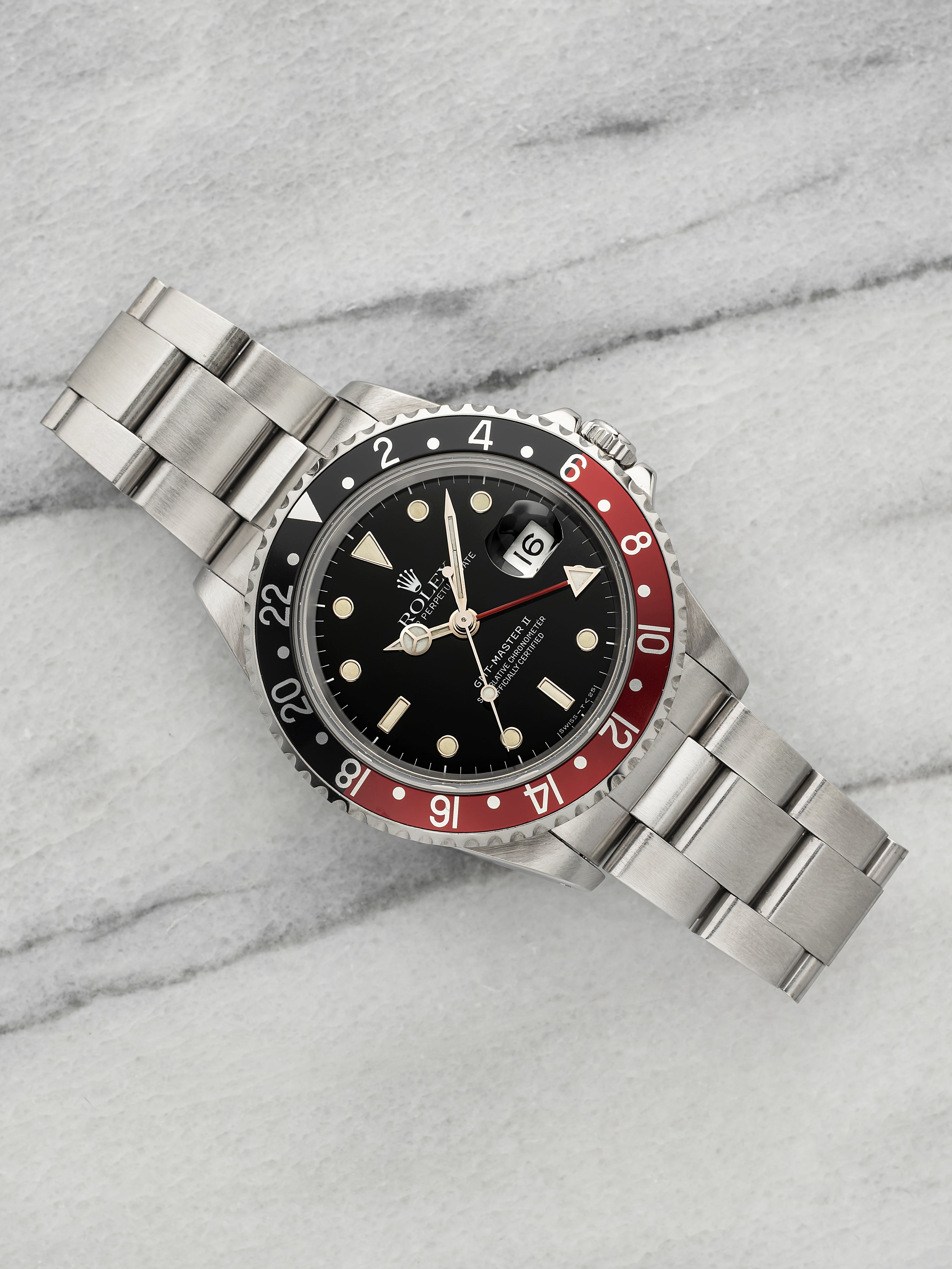 Vintage 1991 Rolex GMT Master II 16710 Stainless Steel Black Dial Auto 40mm