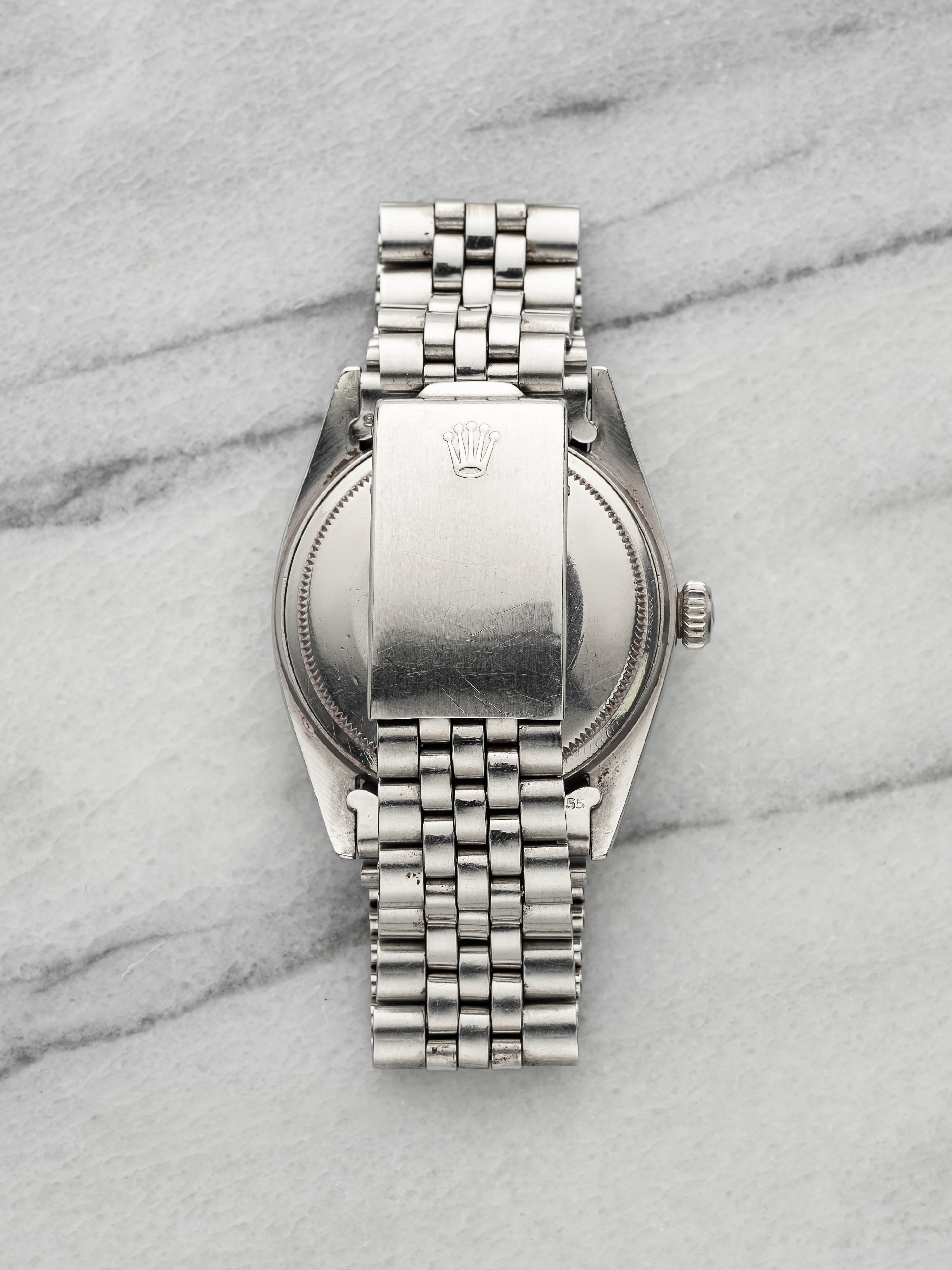 Vintage 1973 Rolex Datejust 1603 Stainless Steel Grey Dial Automatic 36mm
